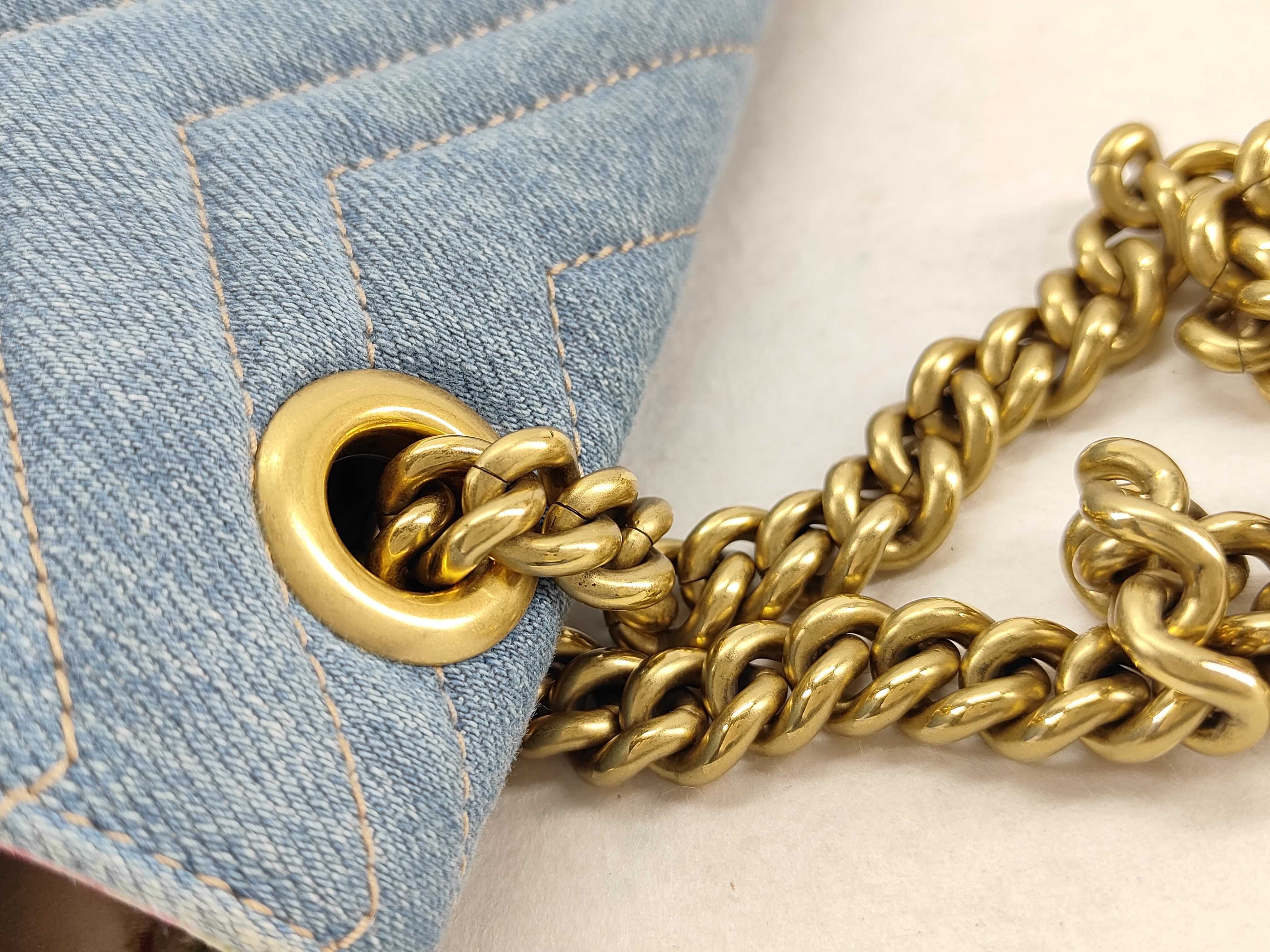 Denim Chain Shoulder Bag — view 6