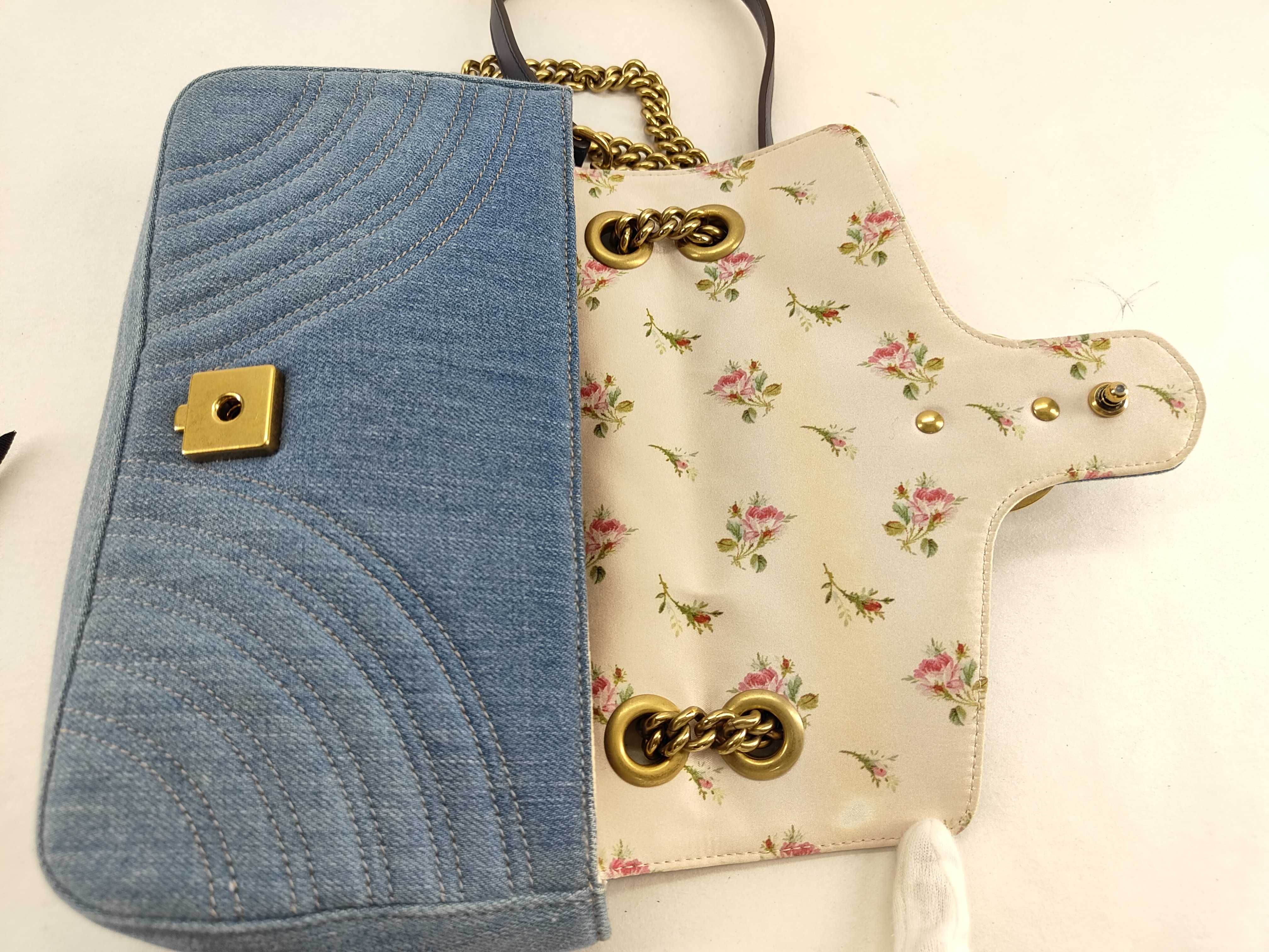 Denim Chain Shoulder Bag — view 9