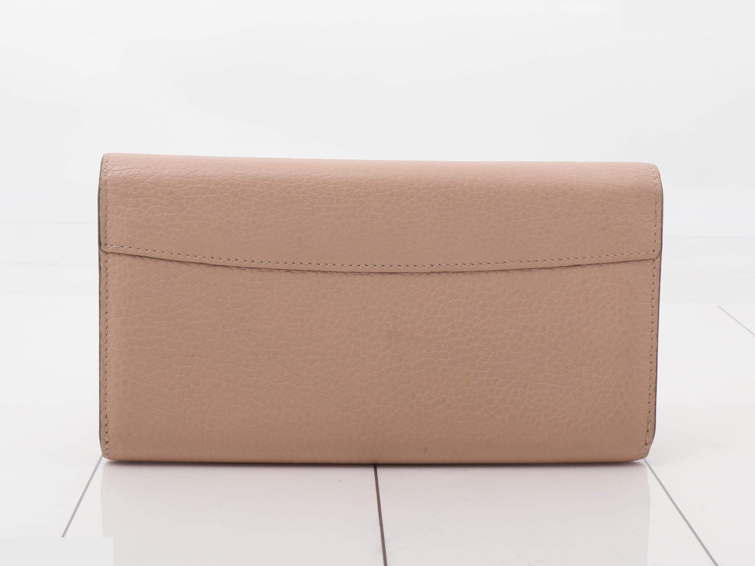 Portefeuille Capucines Magnolia Pink Taurillon Leather Women's Long Wallet — view 2