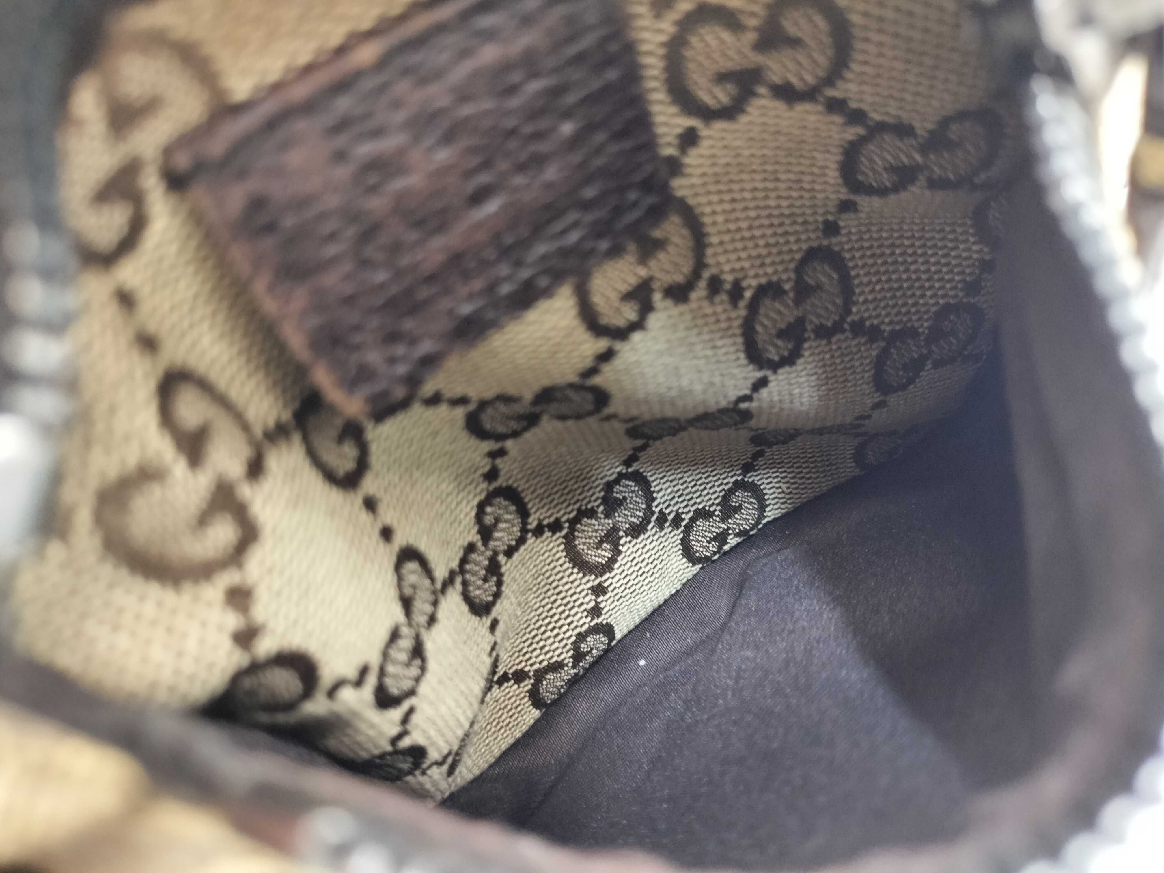 GG Canvas Waist Bag, GG Pattern, Beige x Brown — view 11