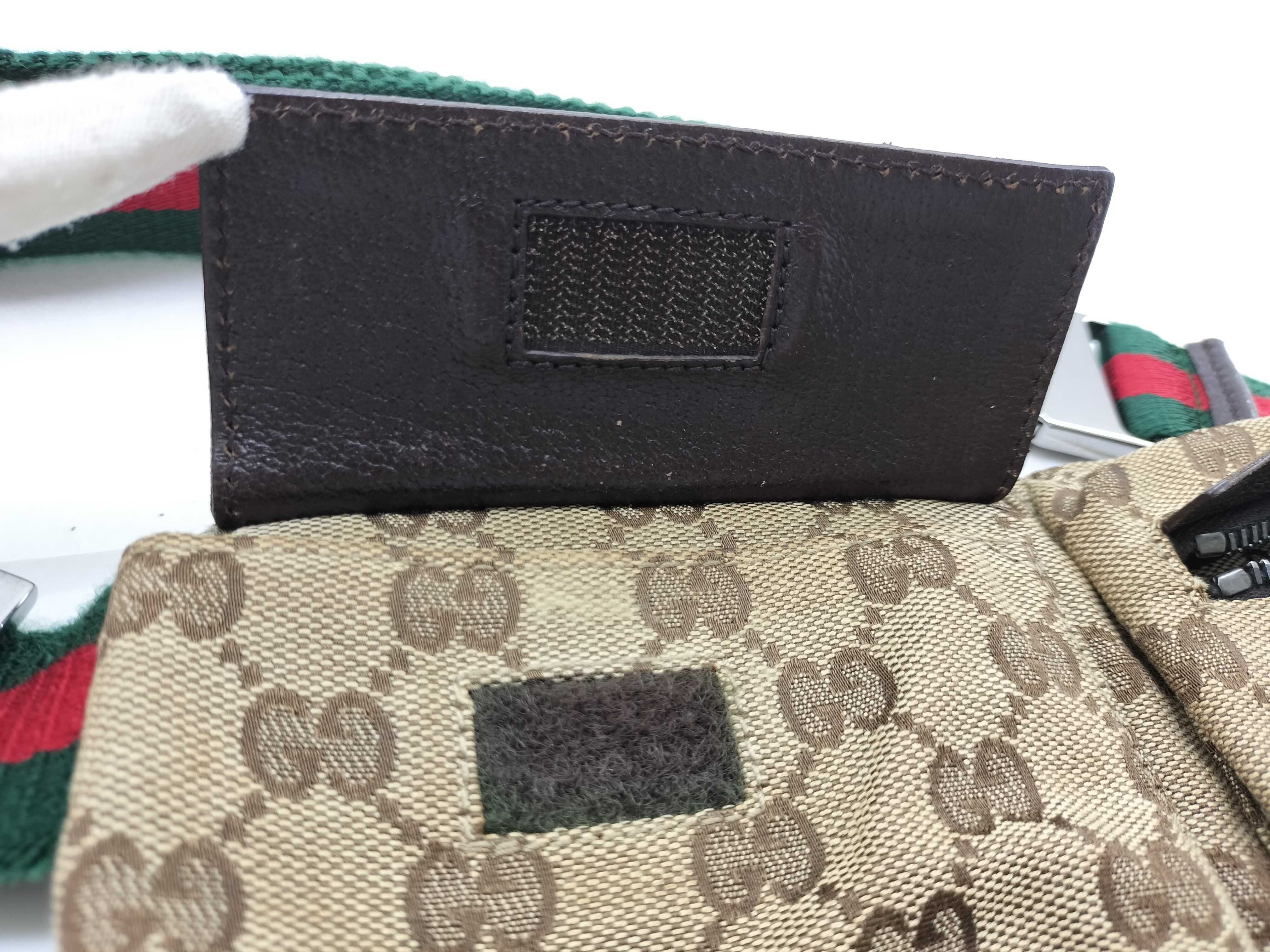 GG Canvas Waist Bag, GG Pattern, Beige x Brown — view 13