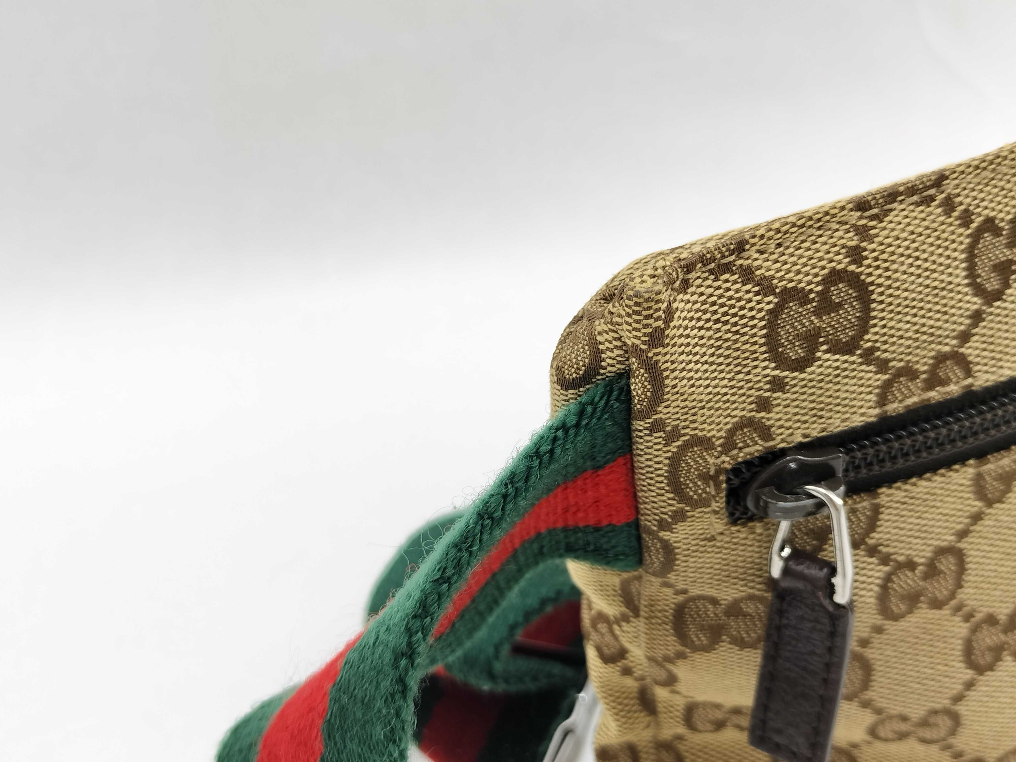 GG Canvas Waist Bag, GG Pattern, Beige x Brown — view 3