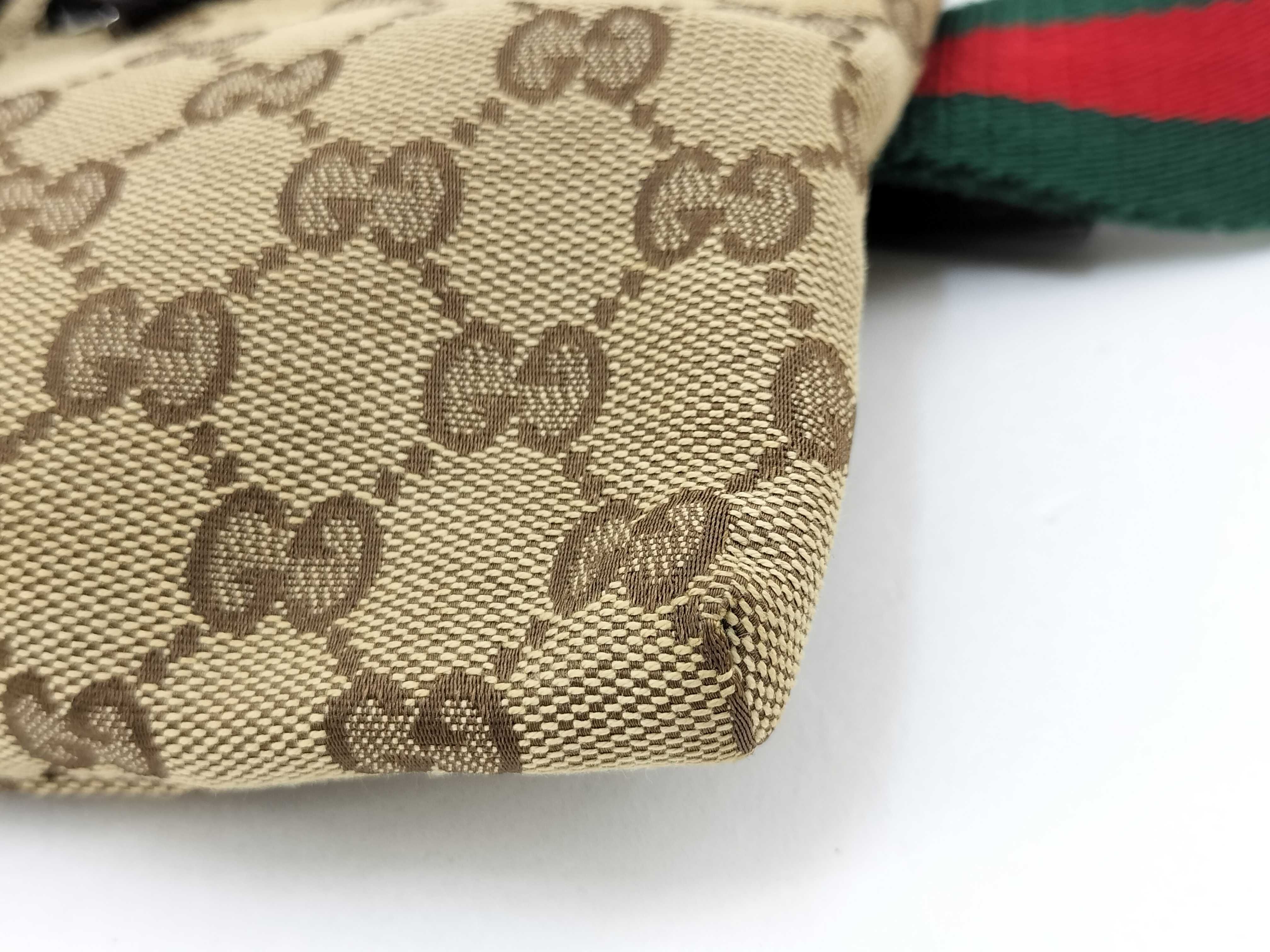 GG Canvas Waist Bag, GG Pattern, Beige x Brown — view 8