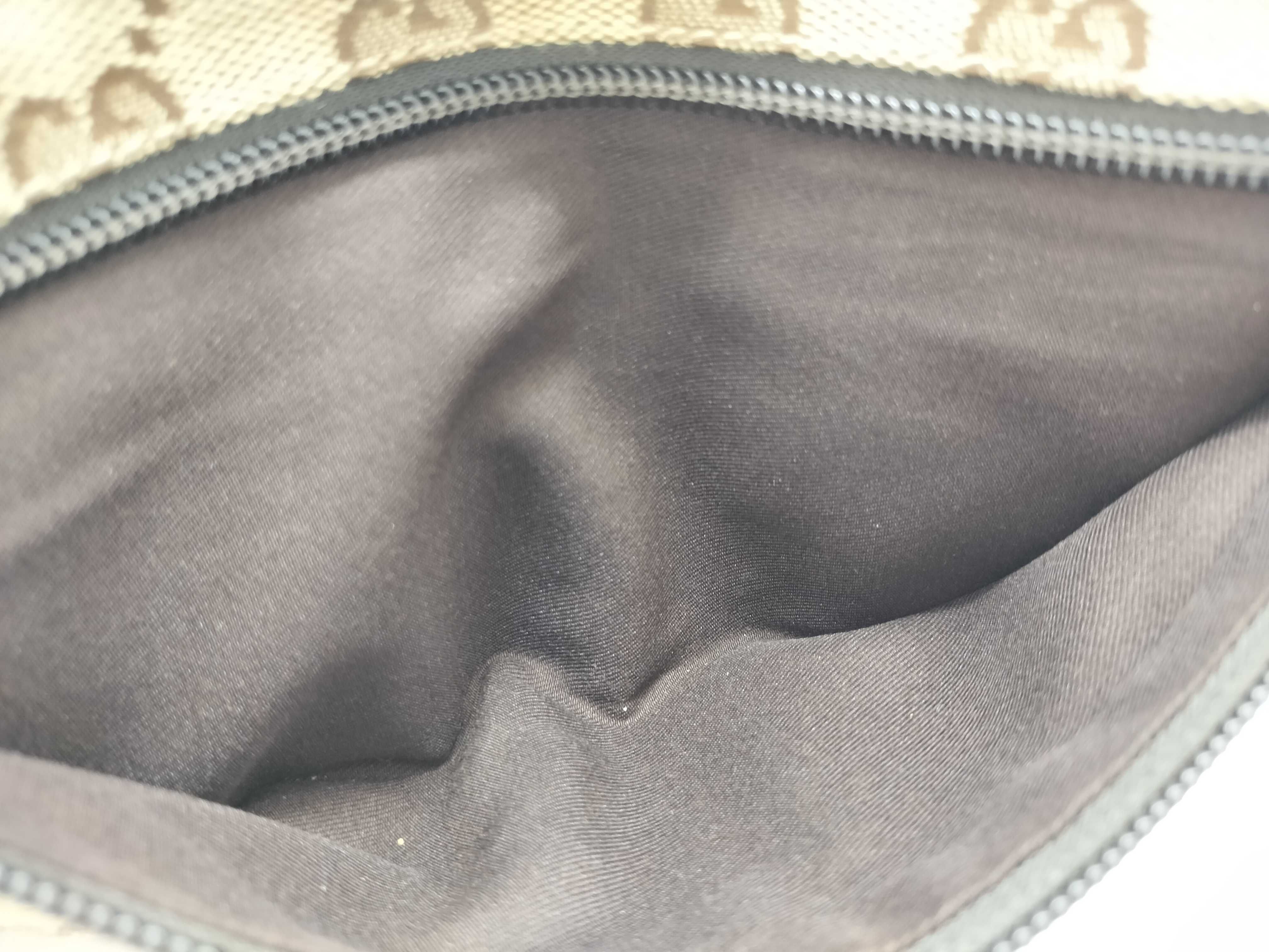 GG Canvas Waist Bag, GG Pattern, Beige x Brown — view 10