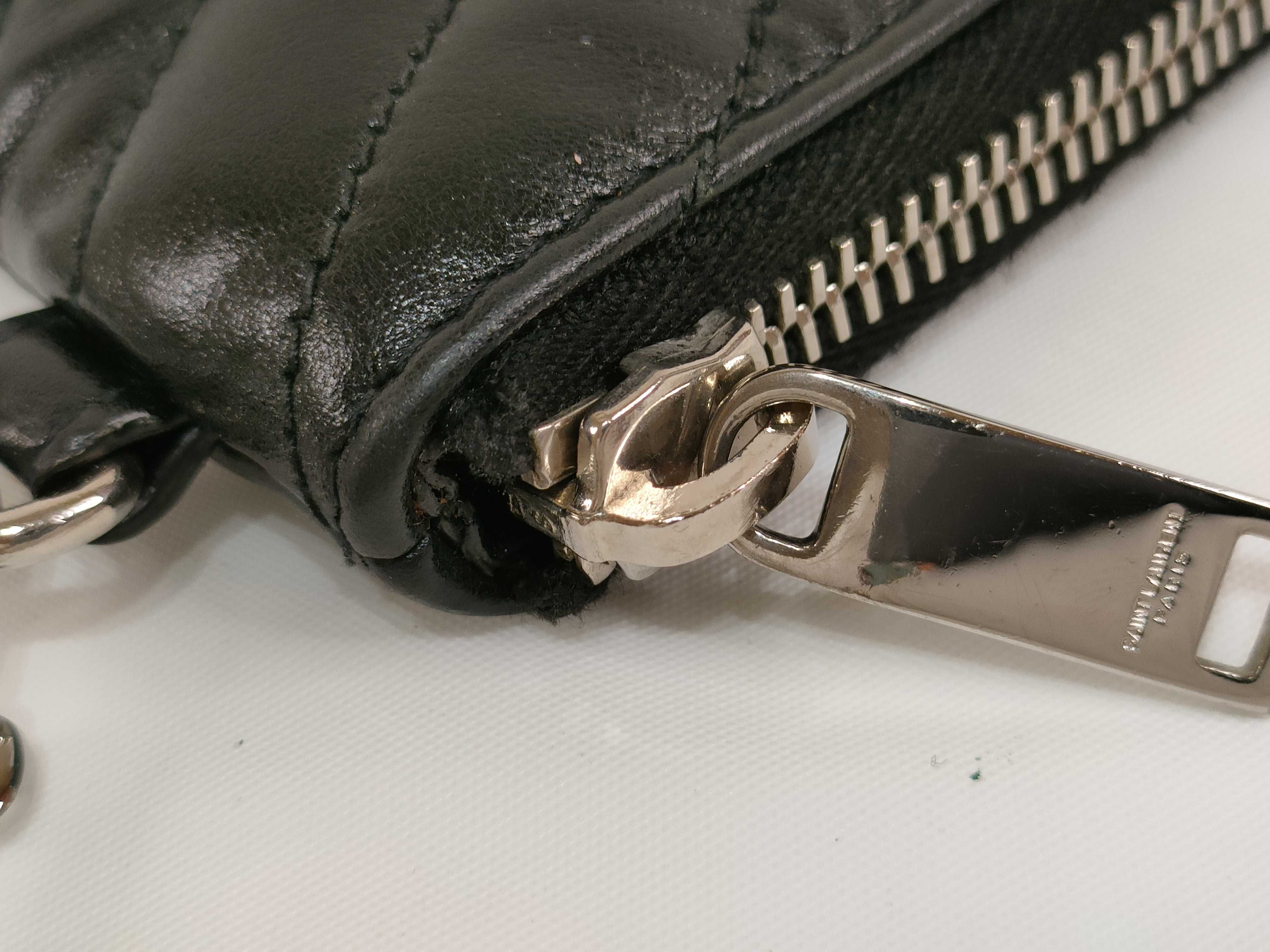 Matelasse Clutch Black Silver Hardware Second Bag — view 11