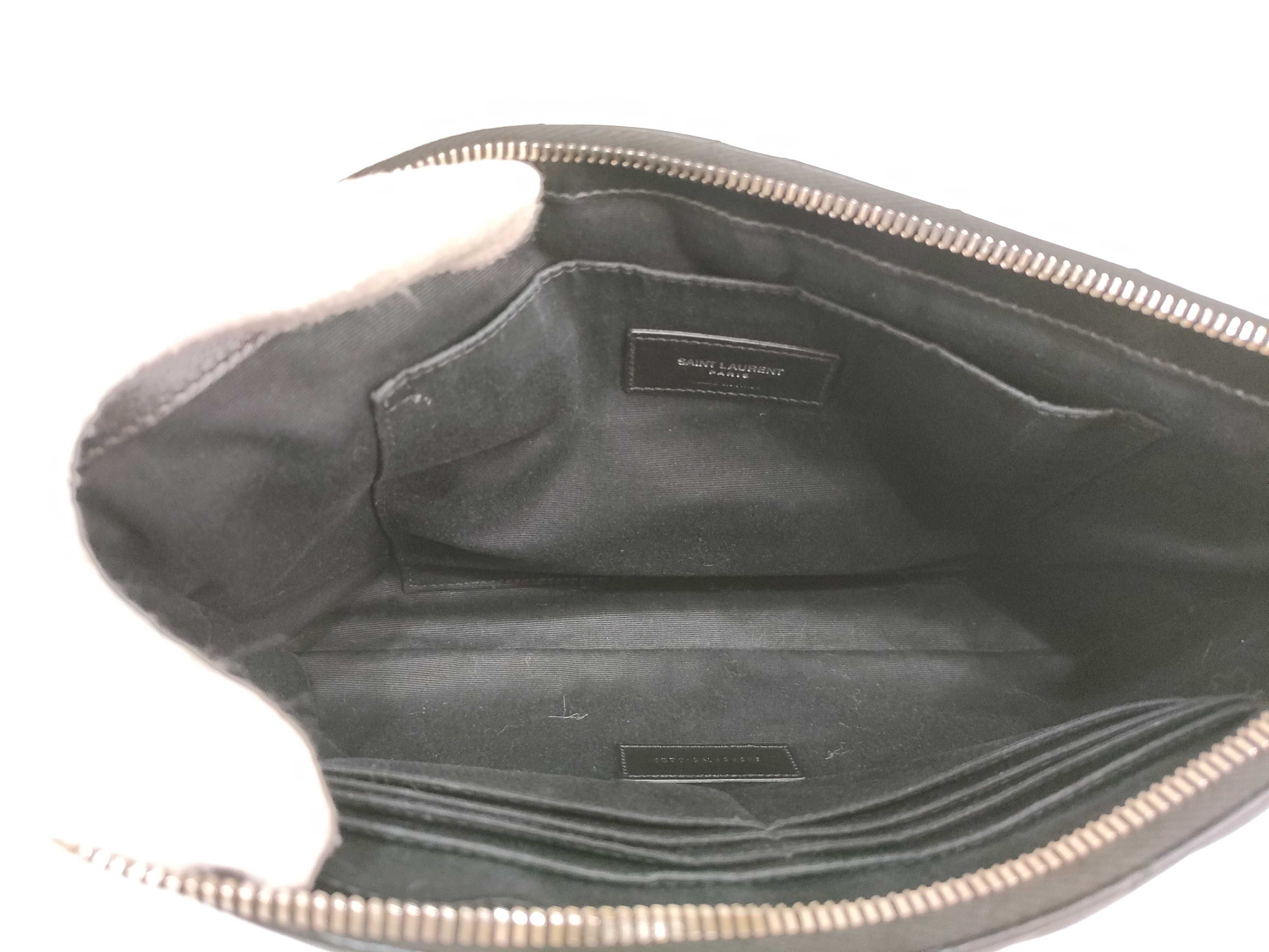 Matelasse Clutch Black Silver Hardware Second Bag — view 12