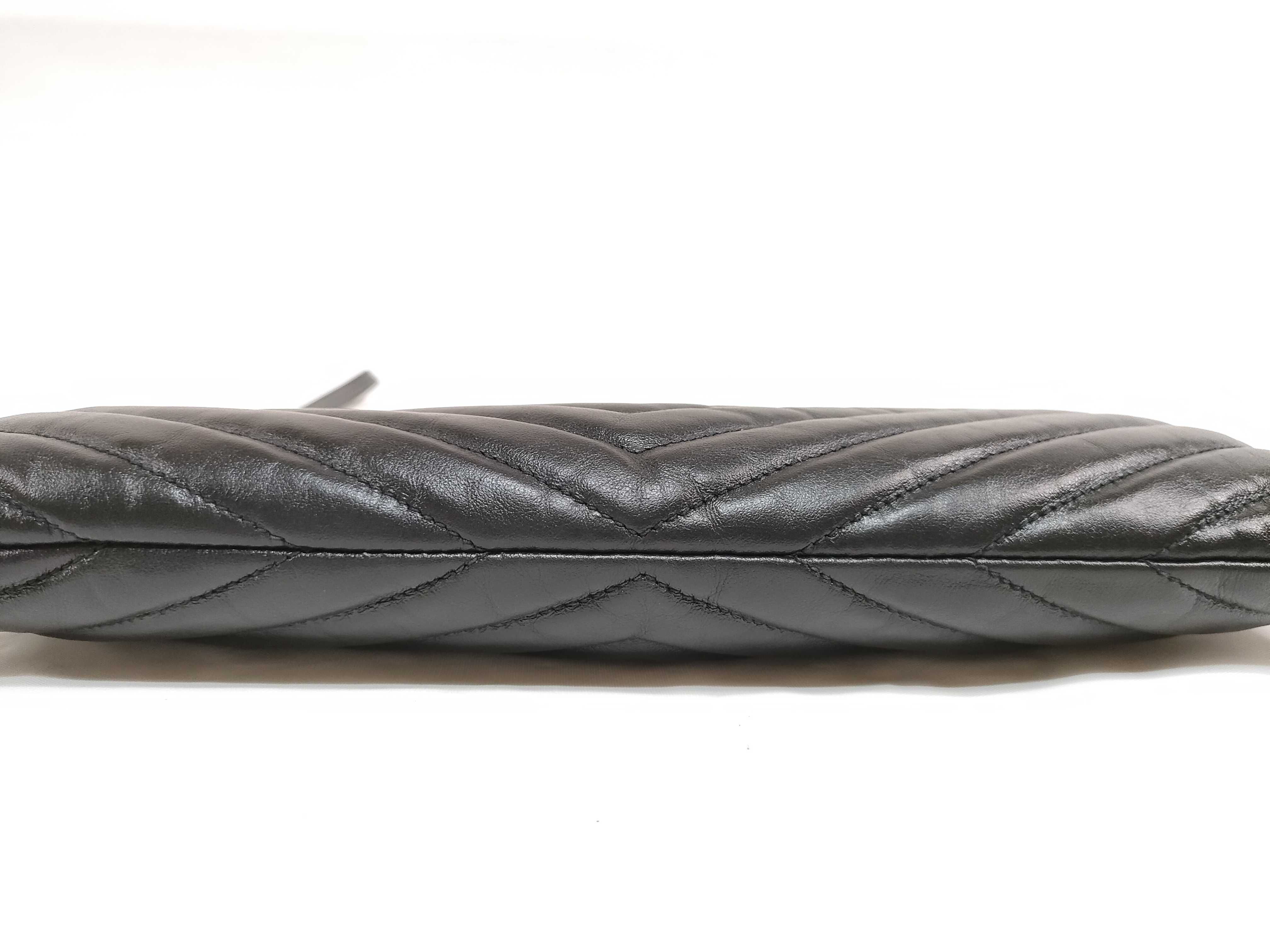 Matelasse Clutch Black Silver Hardware Second Bag — view 7