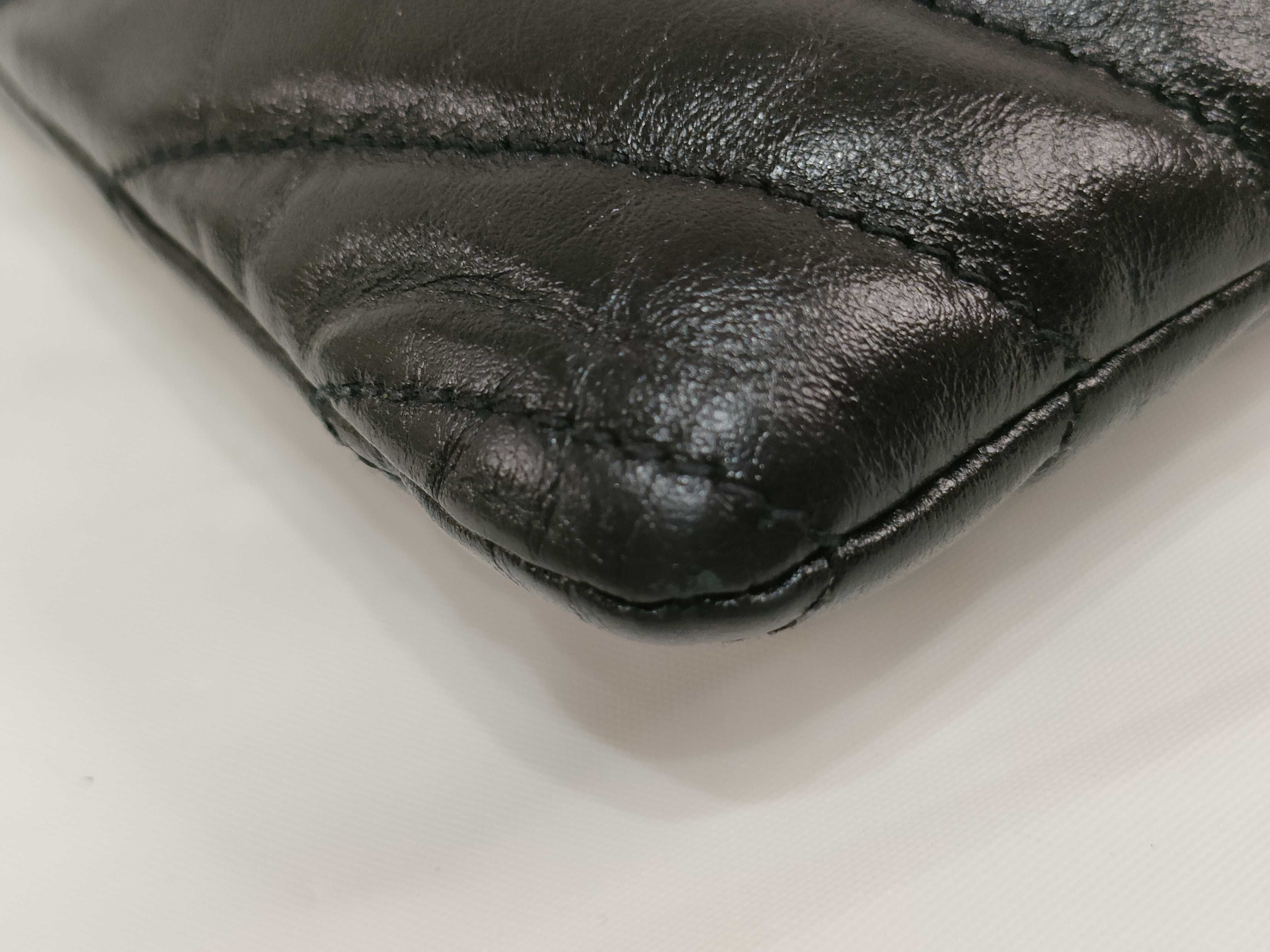 Matelasse Clutch Black Silver Hardware Second Bag — view 9