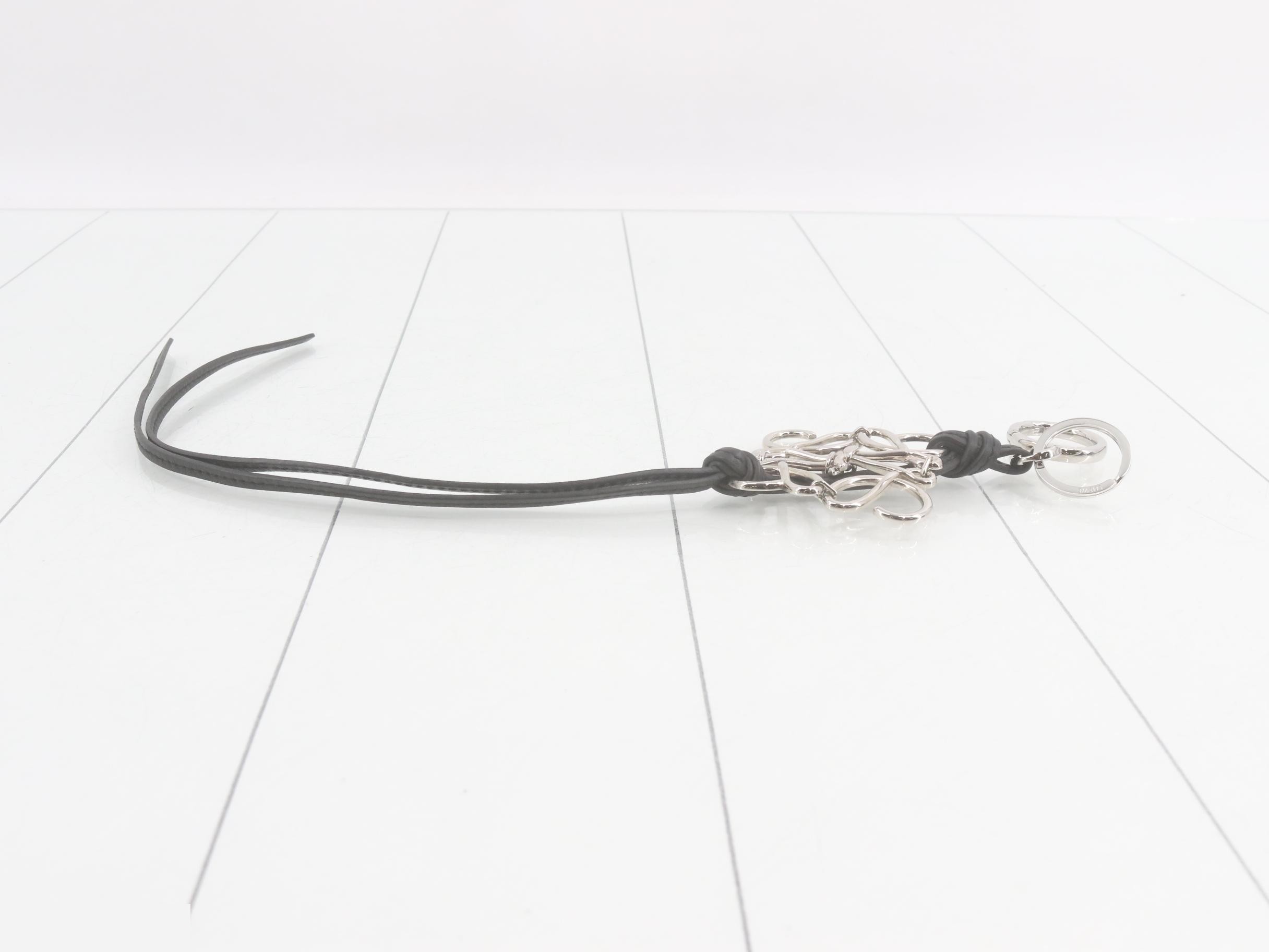 Anagram Key Charm, Black, Silver Hardware — view 3