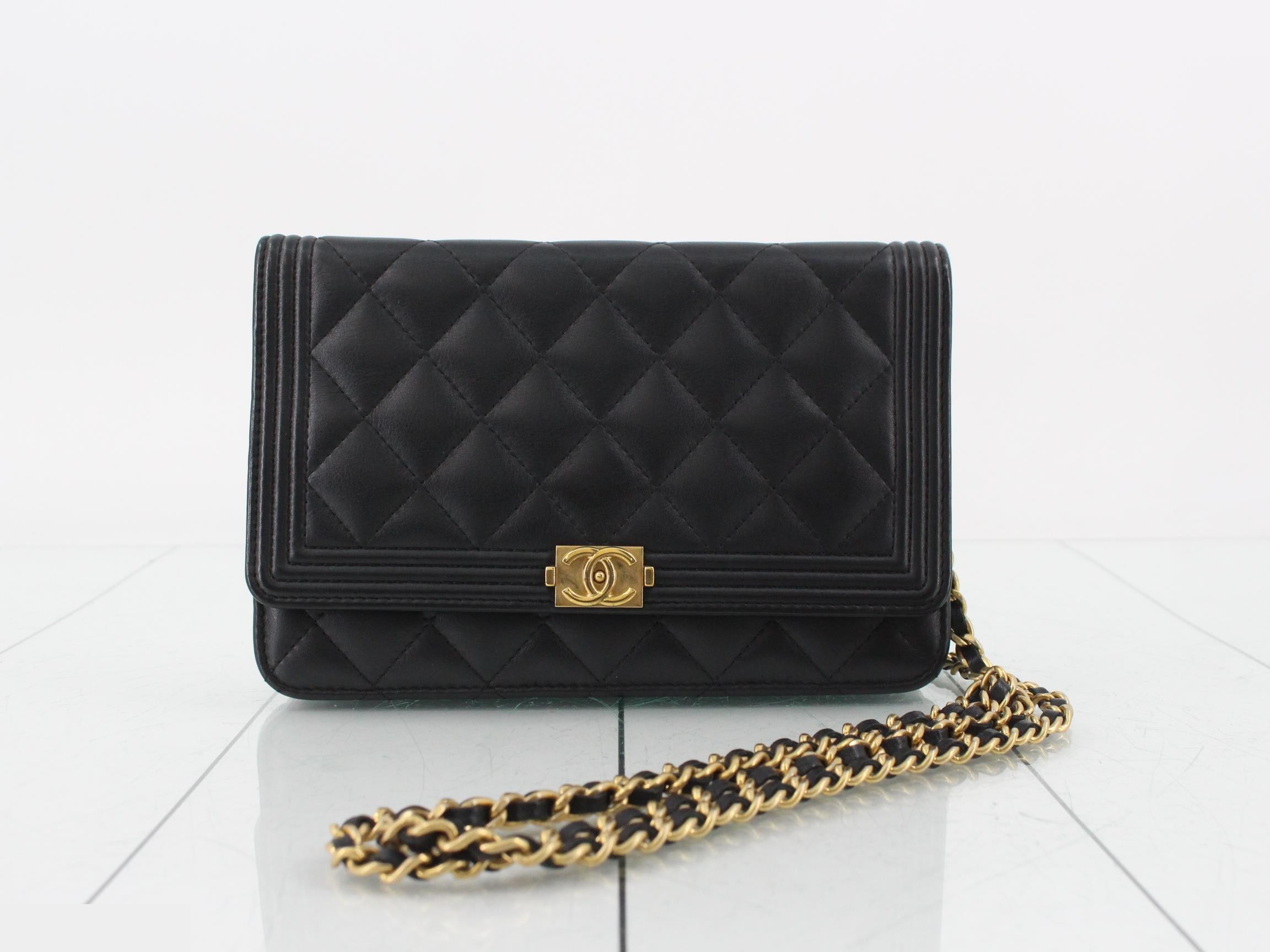 Boy Chanel Lambskin Chain Wallet