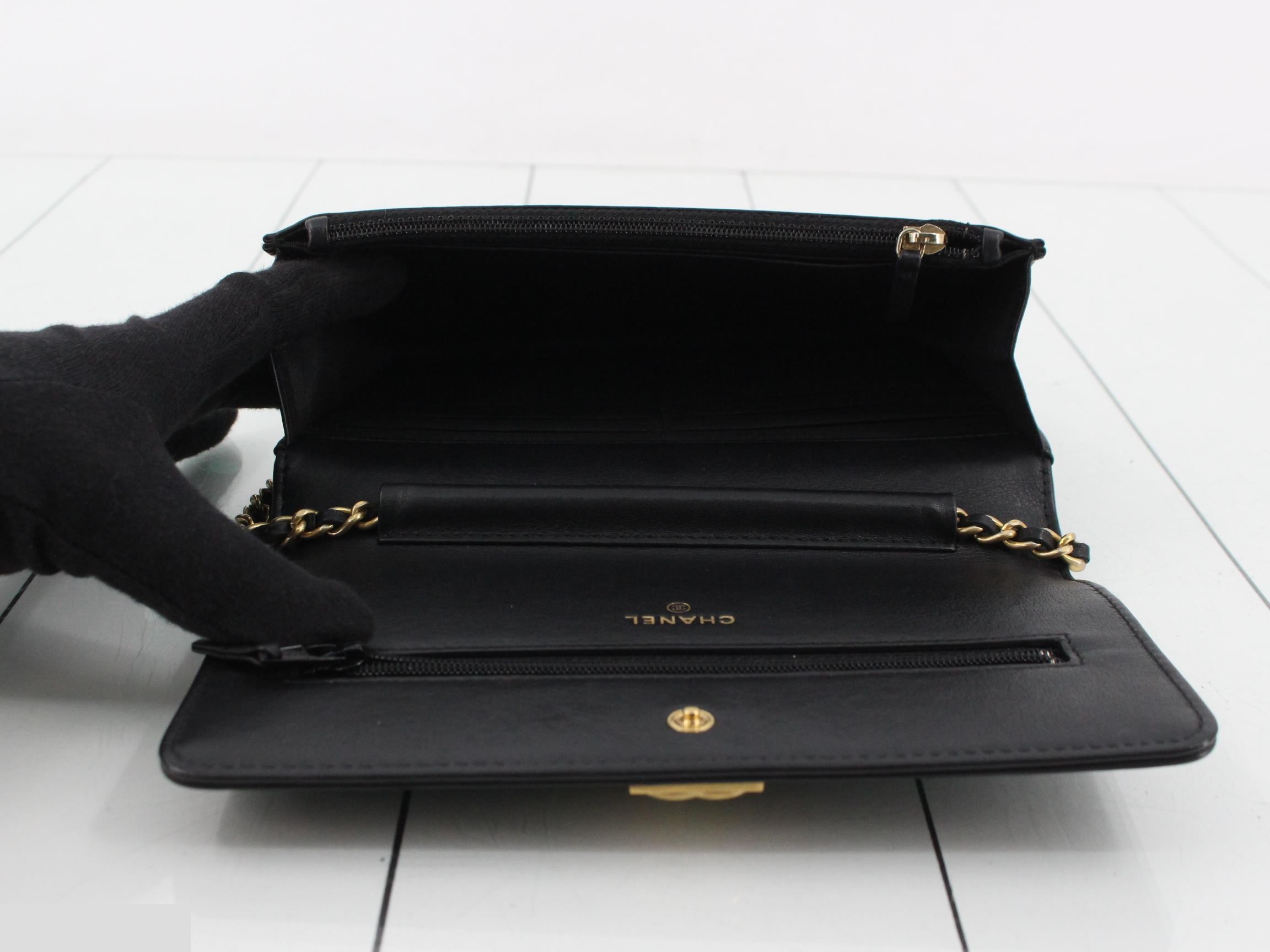 Boy Chanel Lambskin Chain Wallet — view 4