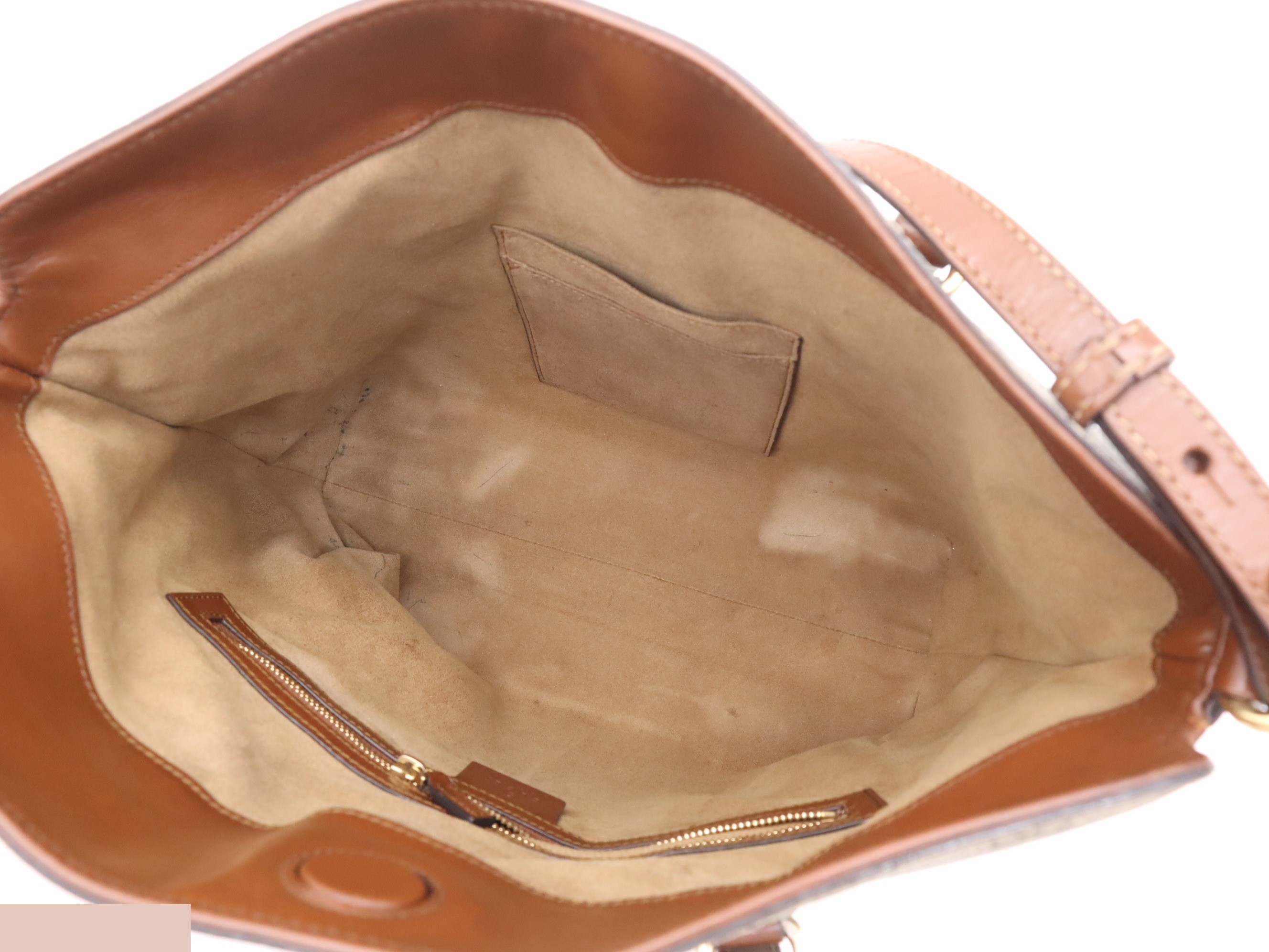 GG Supreme 2-Way Handbag with Shoulder Strap, Brown — view 7