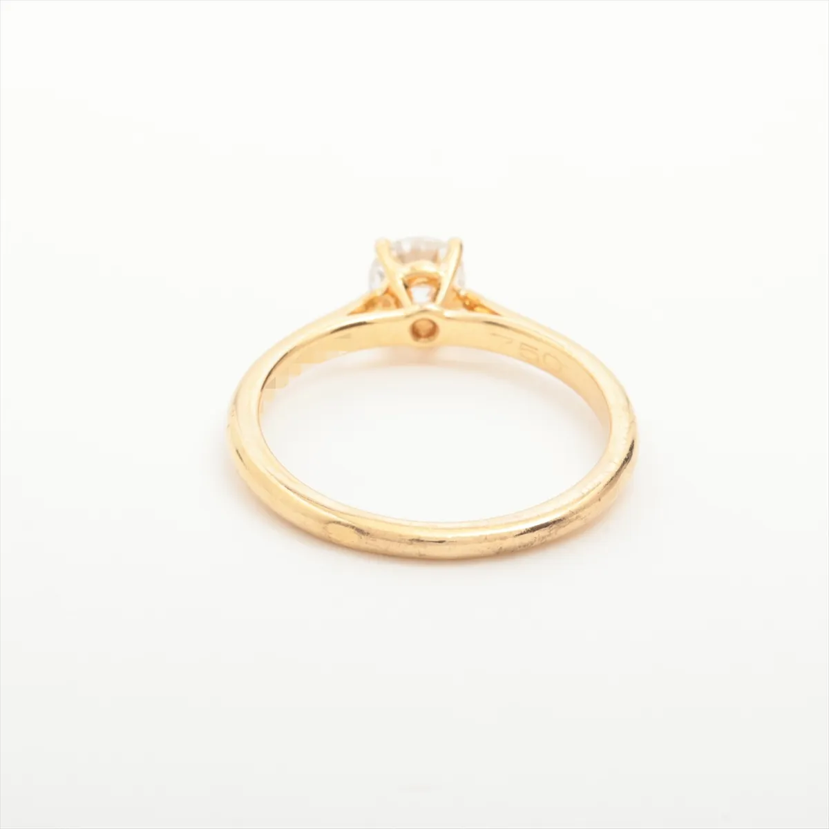 Solitaire 1895 Diamond Ring, 750 (Yellow Gold), 2.3g, 0.41g diamond, 50mm diamond size, 690672. Hallmarks are — view 2