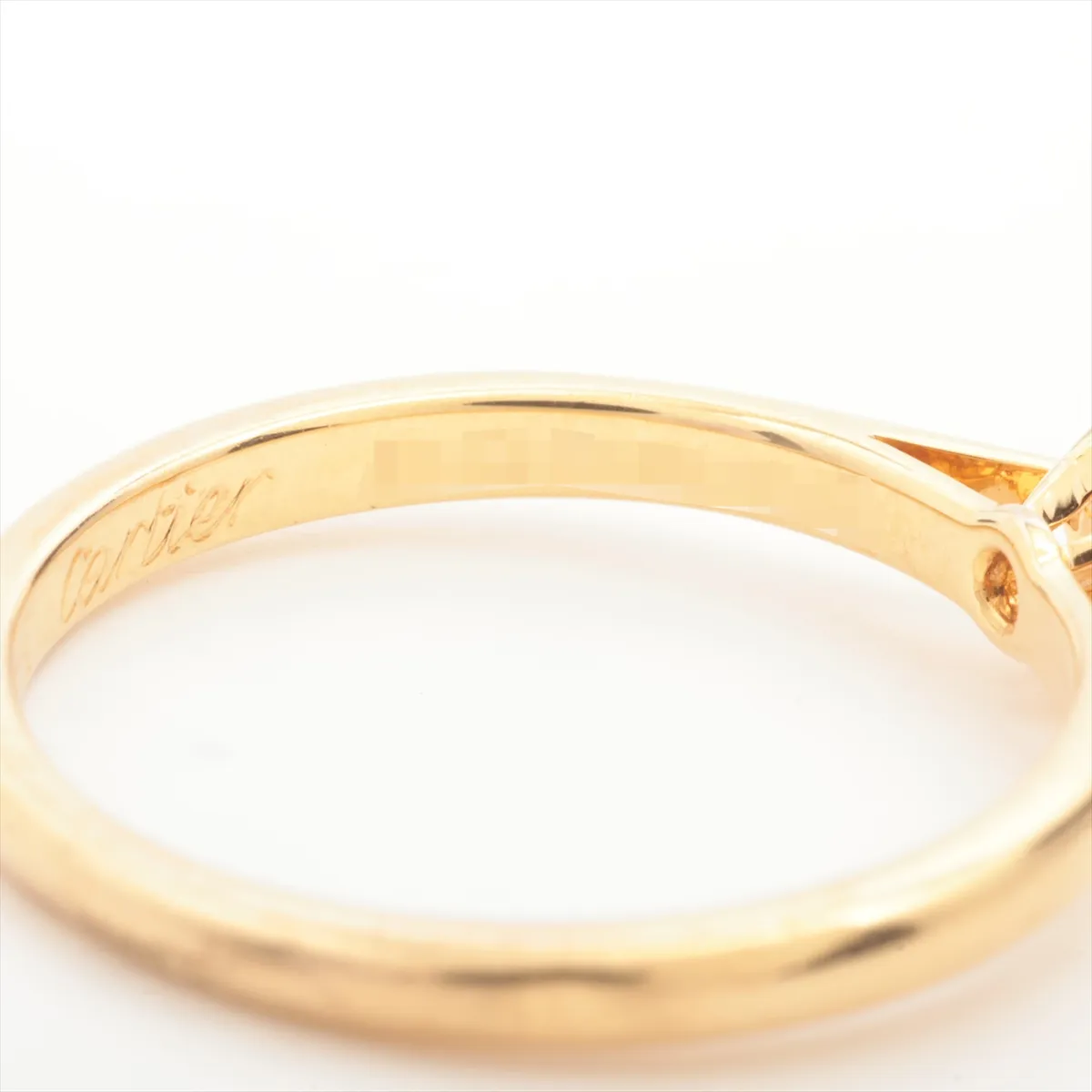 Solitaire 1895 Diamond Ring, 750 (Yellow Gold), 2.3g, 0.41g diamond, 50mm diamond size, 690672. Hallmarks are — view 3