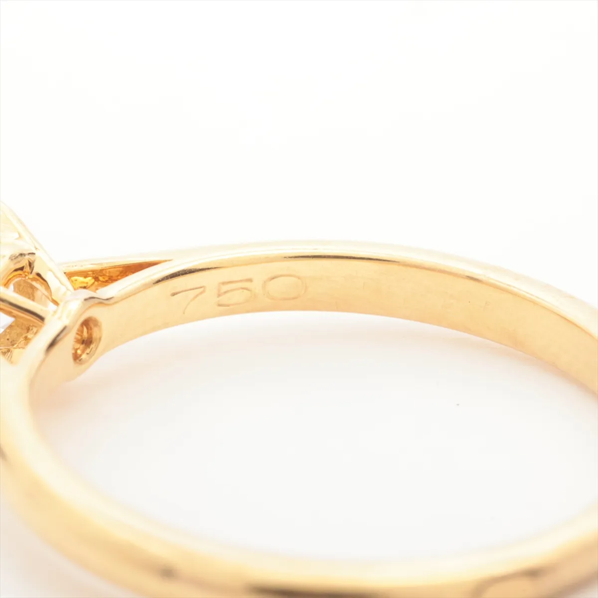 Solitaire 1895 Diamond Ring, 750 (Yellow Gold), 2.3g, 0.41g diamond, 50mm diamond size, 690672. Hallmarks are — view 4