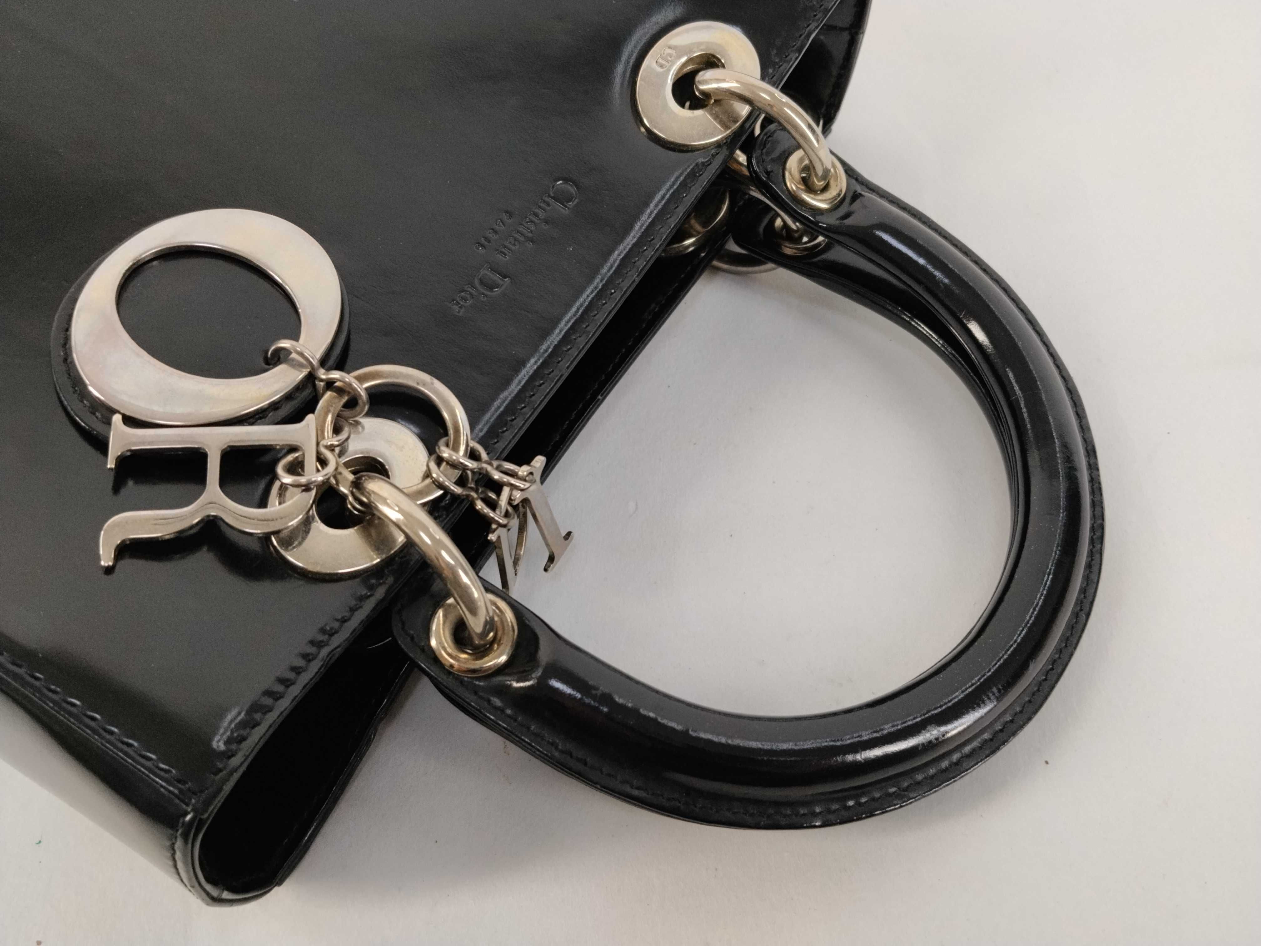 Lady Dior patent leather handbag — view 3