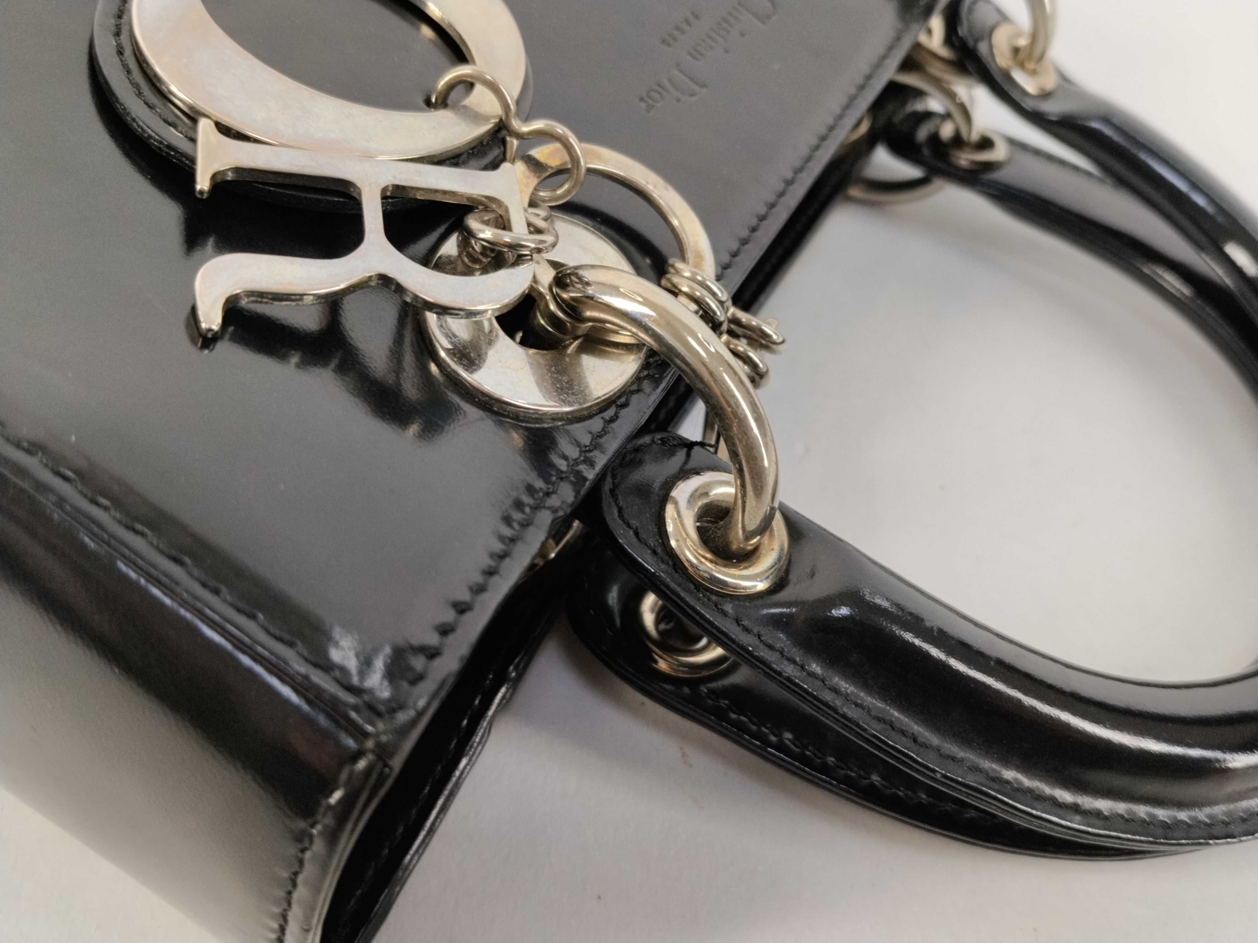 Lady Dior patent leather handbag — view 5