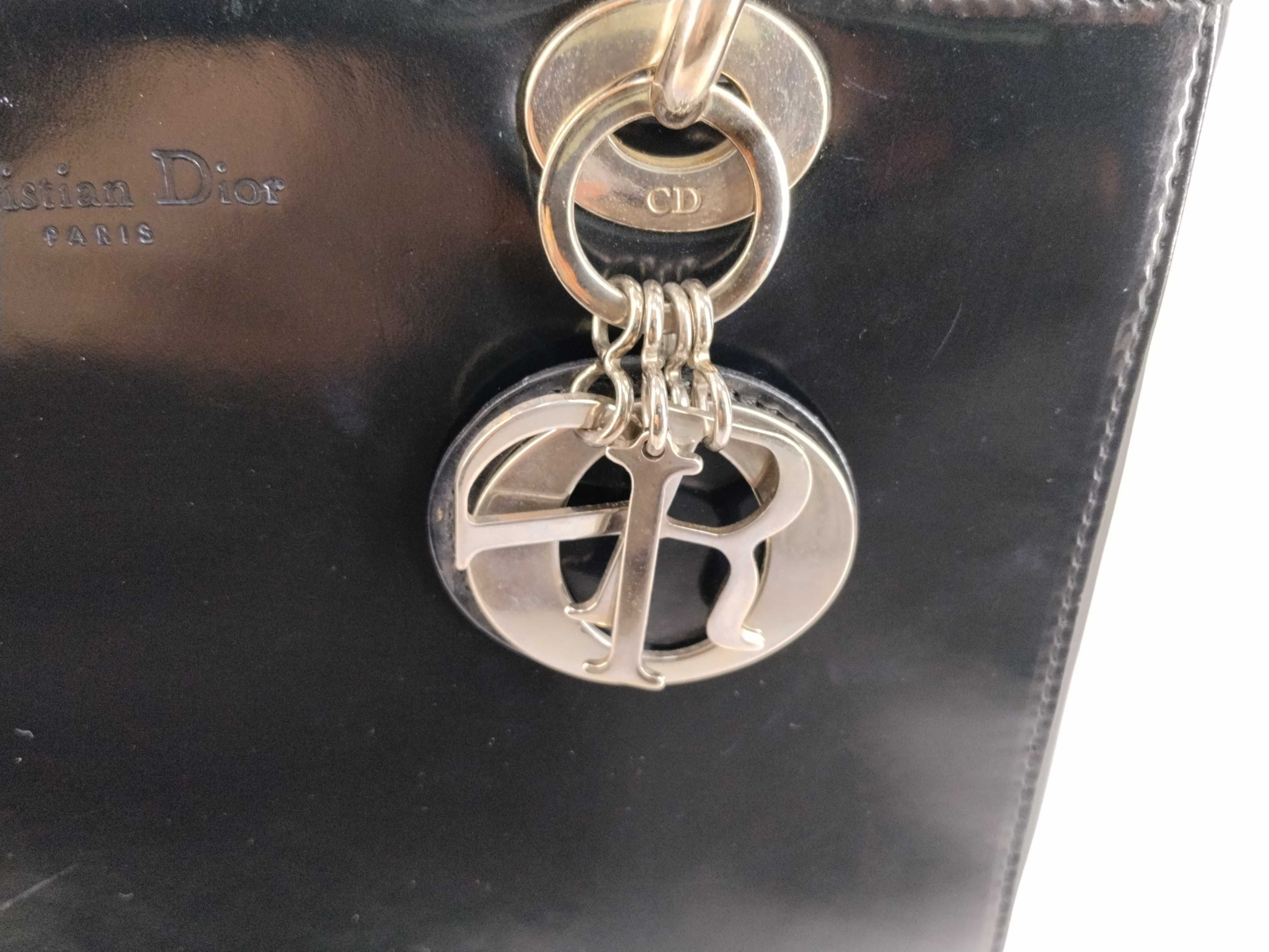 Lady Dior patent leather handbag — view 8