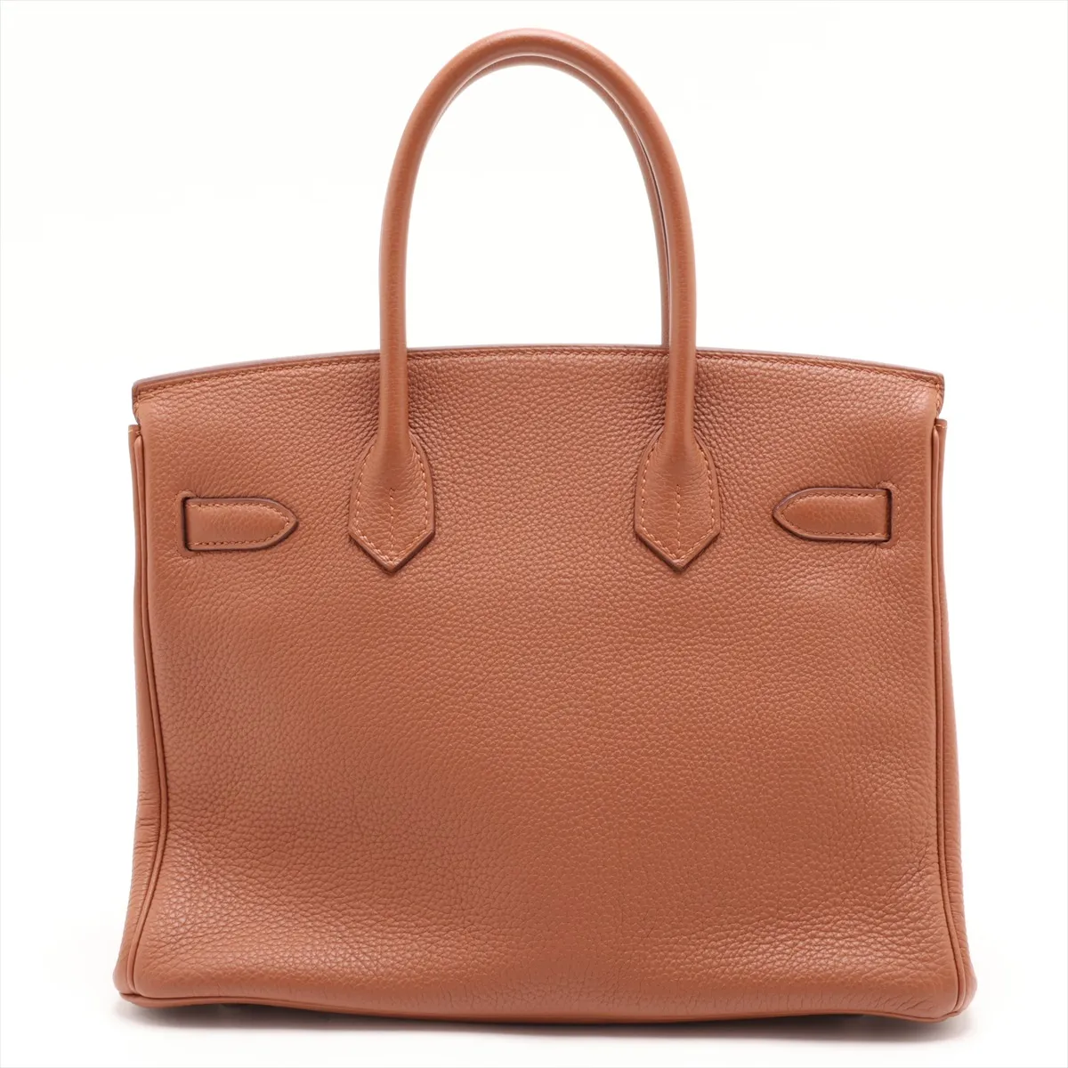 [Individually packaged] Hermes Birkin 30 Retournée Officer Togo x Veau Swift Gold x Jaune Ambre Silver Hardware C: 2018 — view 2