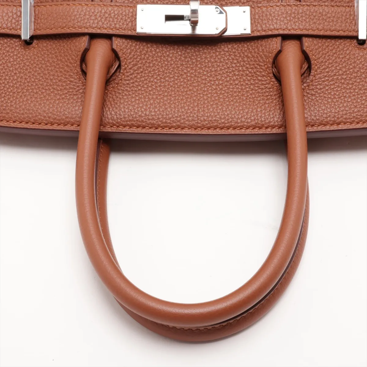 [Individually packaged] Hermes Birkin 30 Retournée Officer Togo x Veau Swift Gold x Jaune Ambre Silver Hardware C: 2018 — view 5