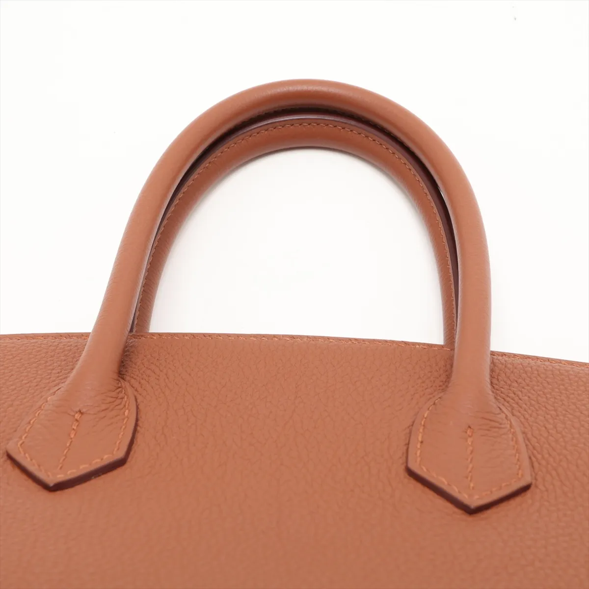 [Individually packaged] Hermes Birkin 30 Retournée Officer Togo x Veau Swift Gold x Jaune Ambre Silver Hardware C: 2018 — view 6