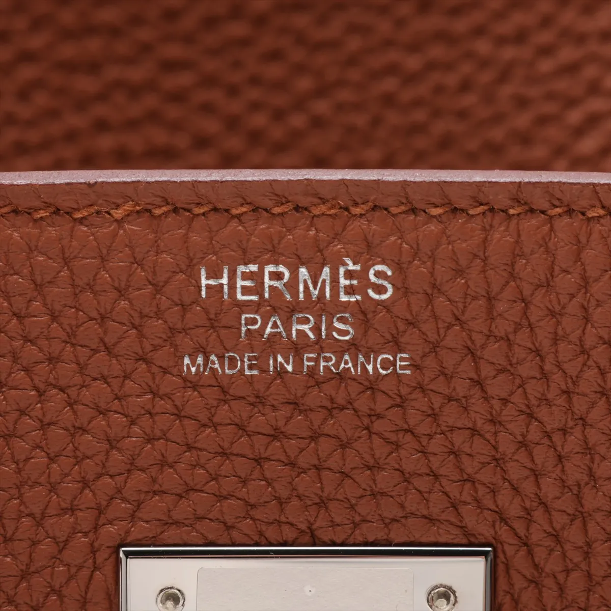 [Individually packaged] Hermes Birkin 30 Retournée Officer Togo x Veau Swift Gold x Jaune Ambre Silver Hardware C: 2018 — view 10