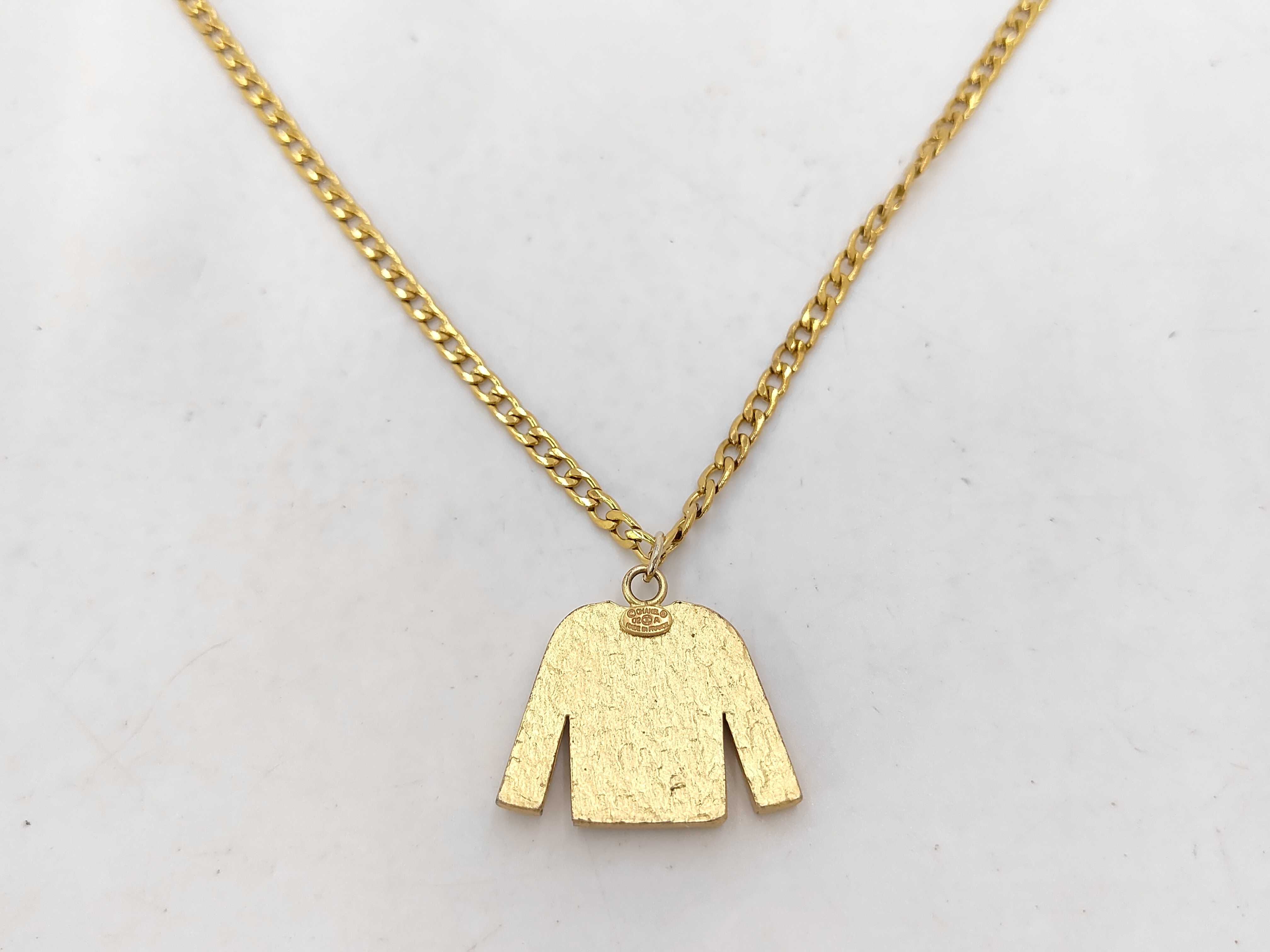 Jacket Motif Rhinestone Necklace 02A — view 2