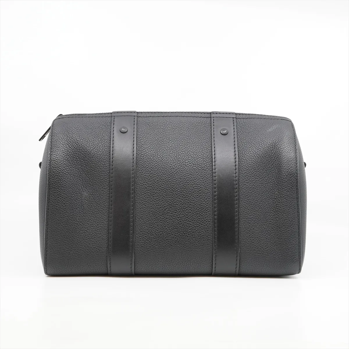 LV Aerogram City Keepall M59255 RFID-enabled black Boston bag with initials and dust bag included. — view 2