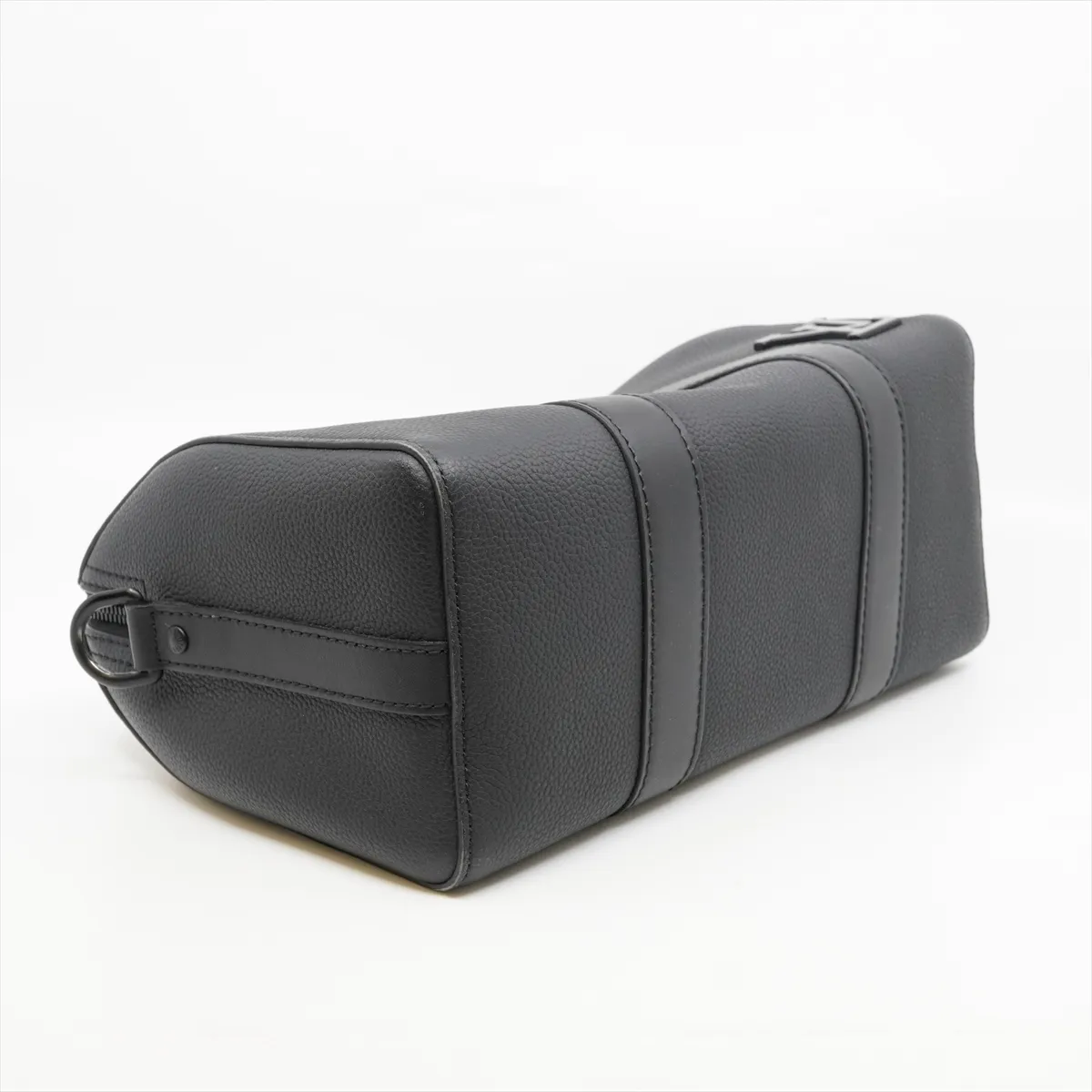 LV Aerogram City Keepall M59255 RFID-enabled black Boston bag with initials and dust bag included. — view 4