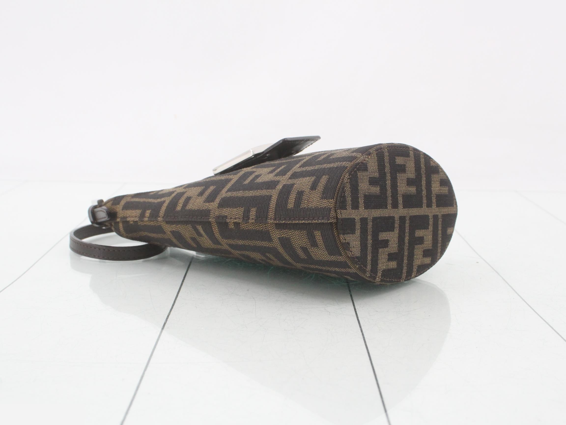 ZUCCA Bucket Mini Hobo, Brown, Silver Hardware, 13 x 17 x 8 cm — view 5