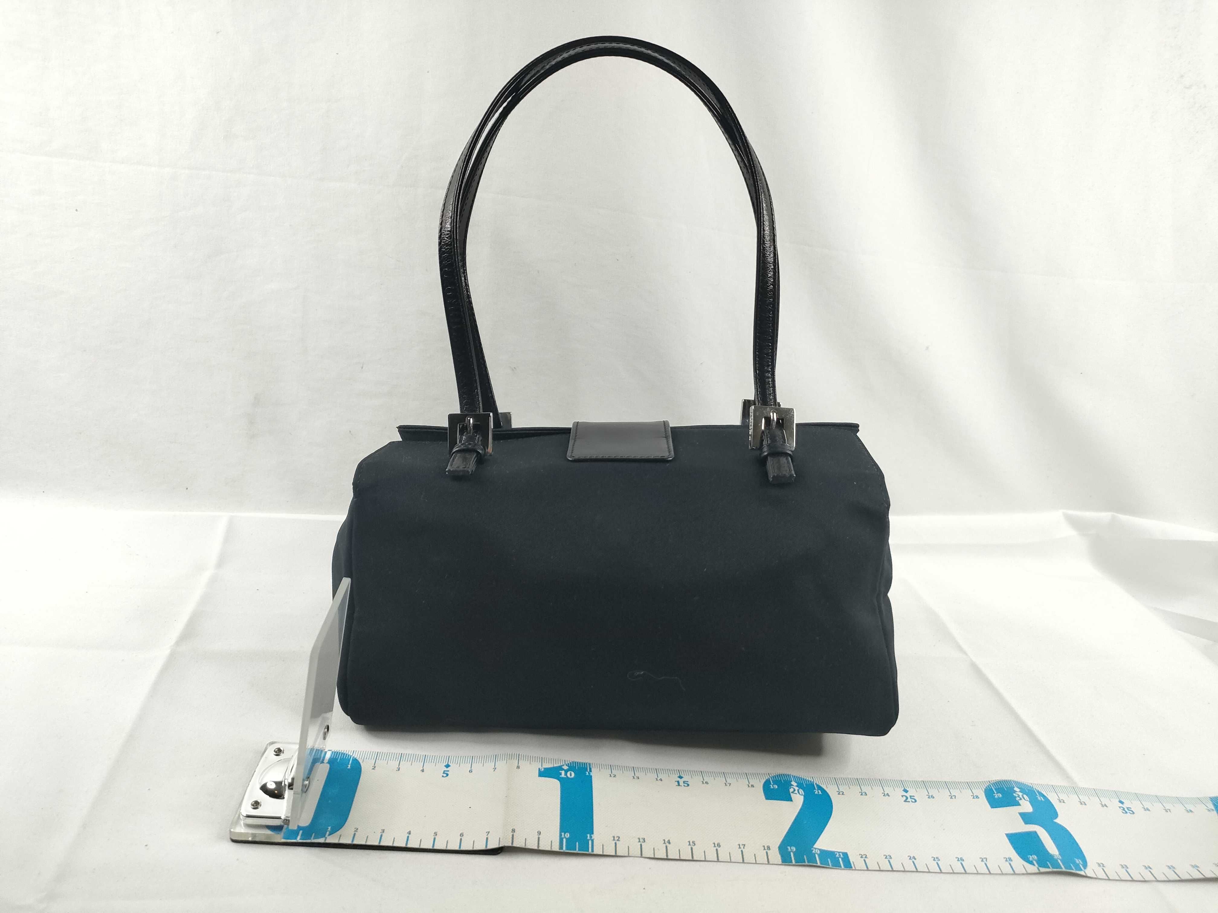 Mamma Bucket 26727 Cotton Jersey x Leather Shoulder Bag, Black — view 2