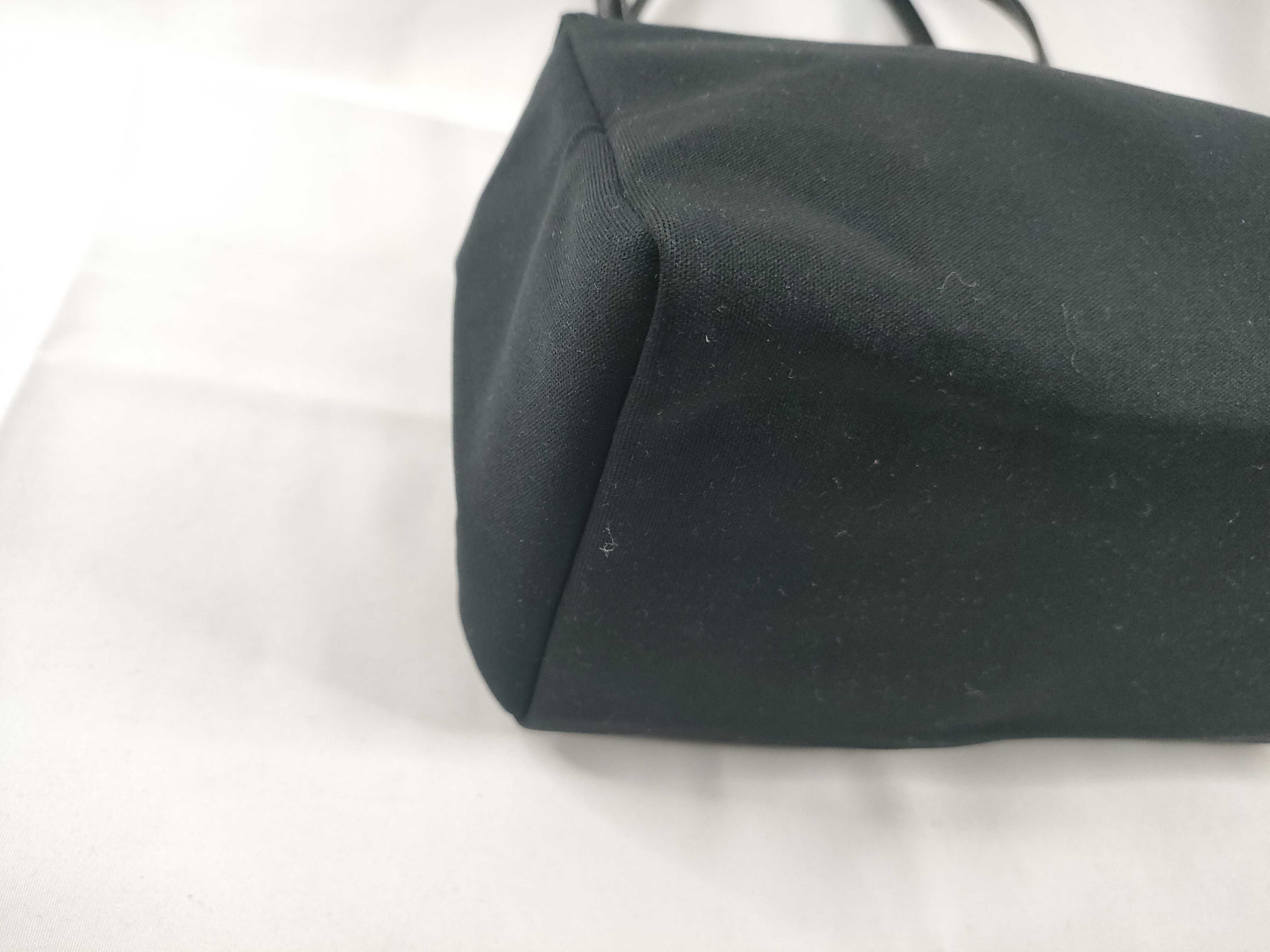 Mamma Bucket 26727 Cotton Jersey x Leather Shoulder Bag, Black — view 3