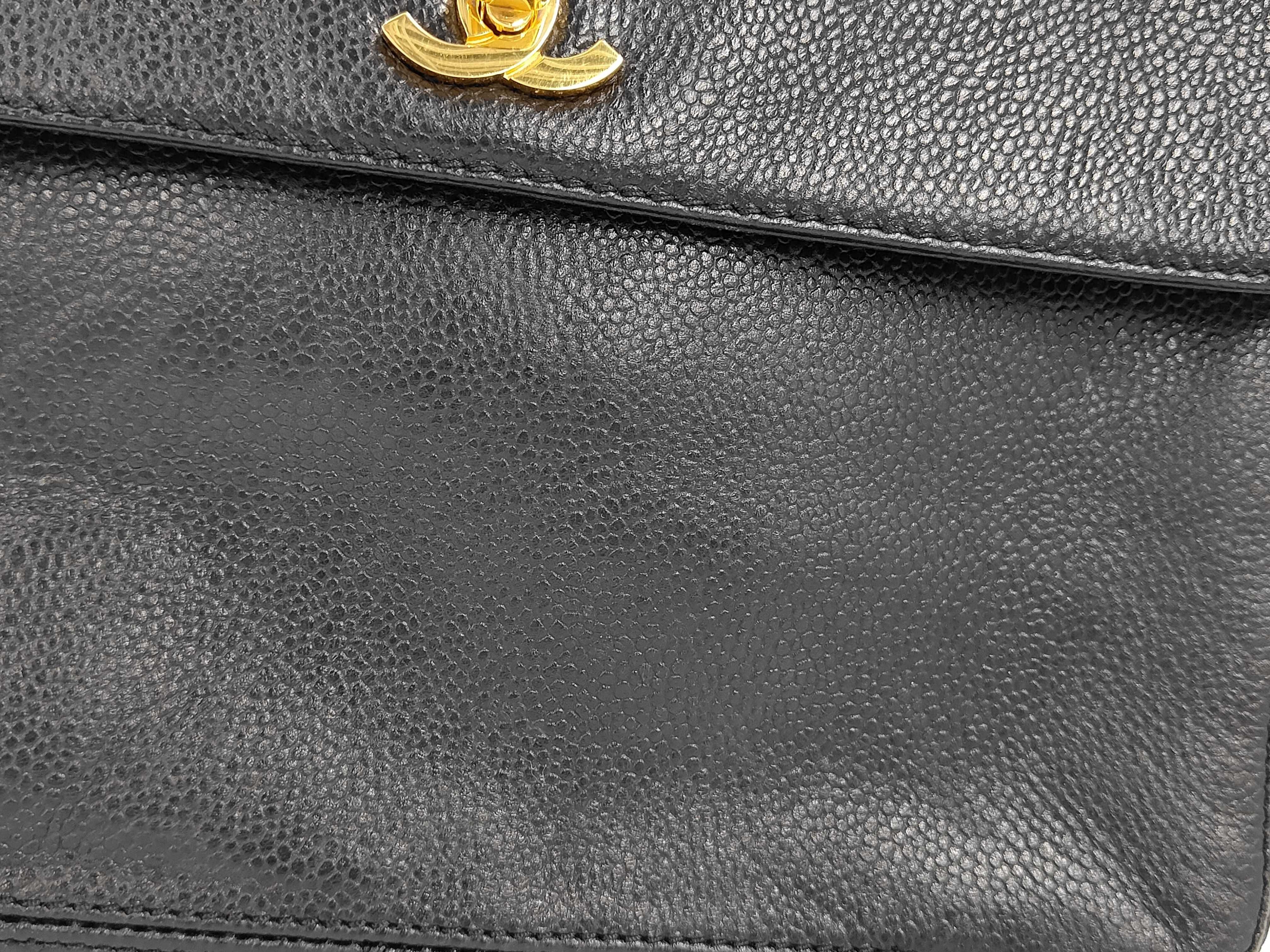 Shoulder Bag Turnlock Caviar Leather Black Coco Mark Shoulder Bag — view 4
