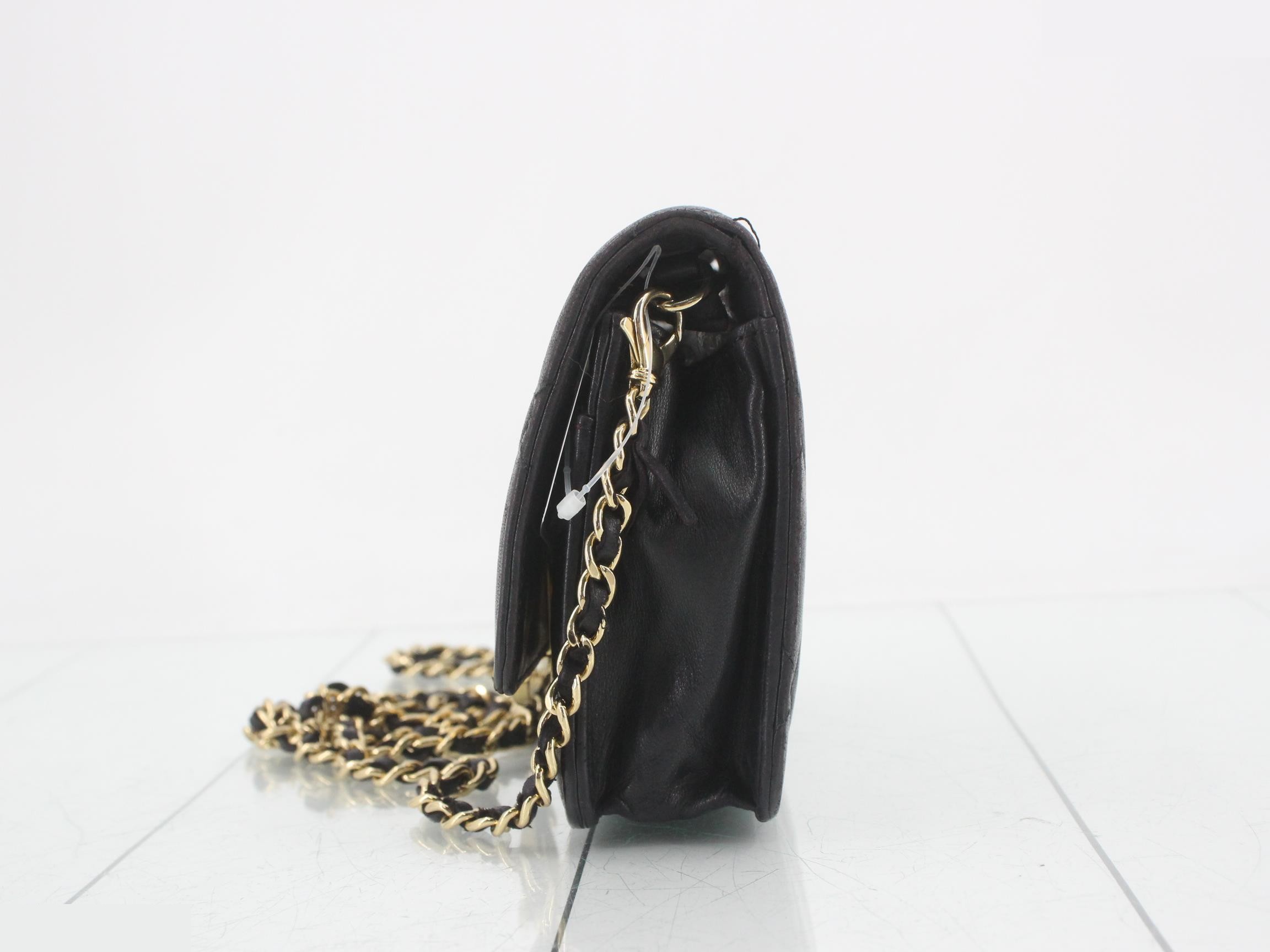 Lambskin Matelassé Coco Lock Chain Wallet — view 3