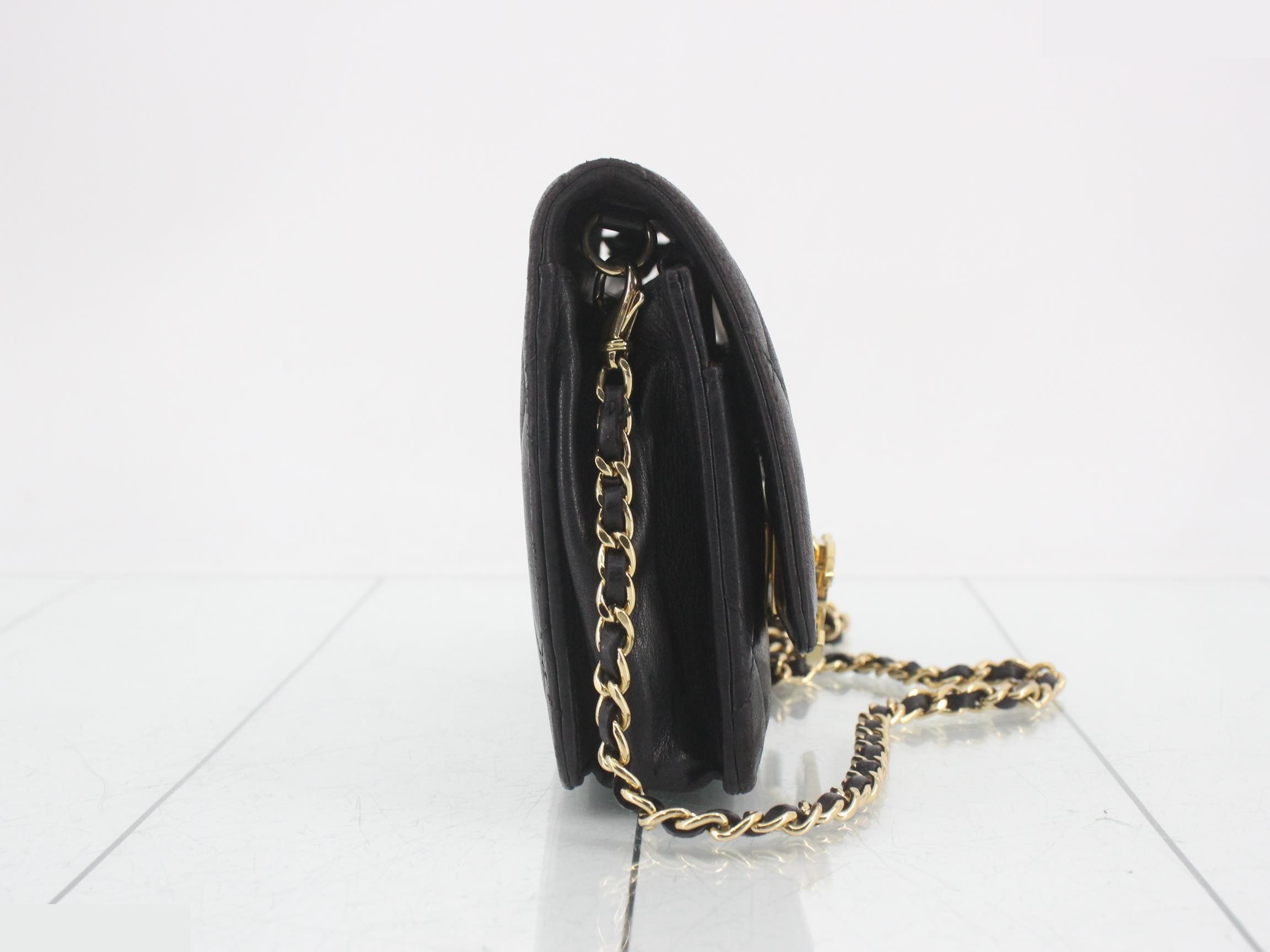 Lambskin Matelassé Coco Lock Chain Wallet — view 4