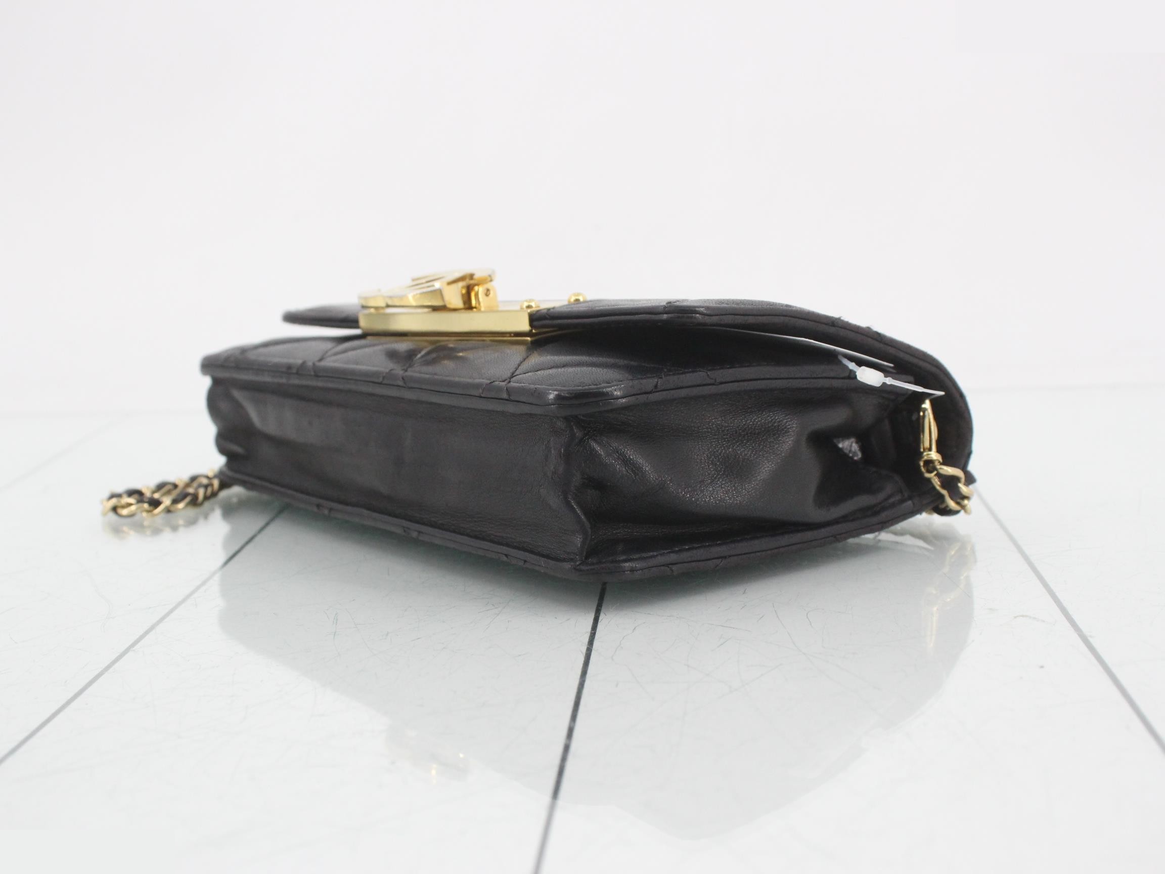 Lambskin Matelassé Coco Lock Chain Wallet — view 6