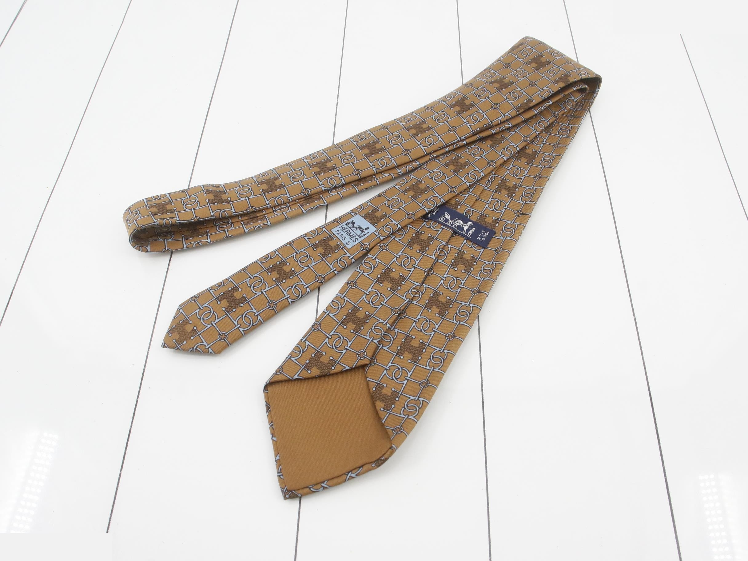 Silk necktie, brown — view 2