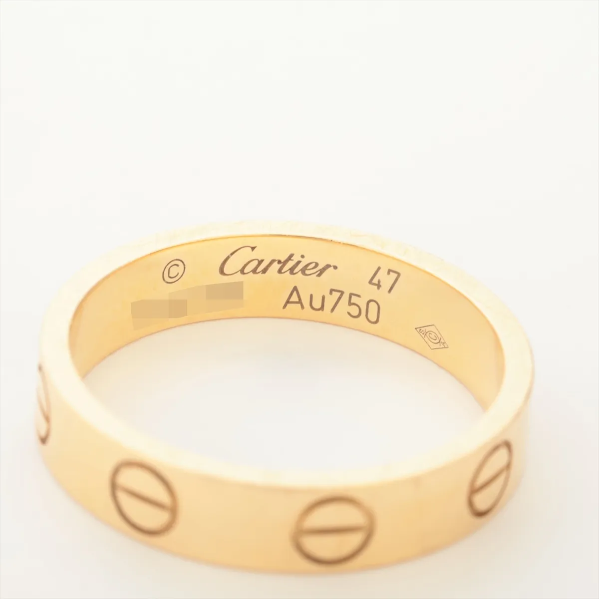 Mini Love Ring, 750 (Yellow Gold), 3.0g, Size 47, KHV391, some dents, CRB4085047 — view 3