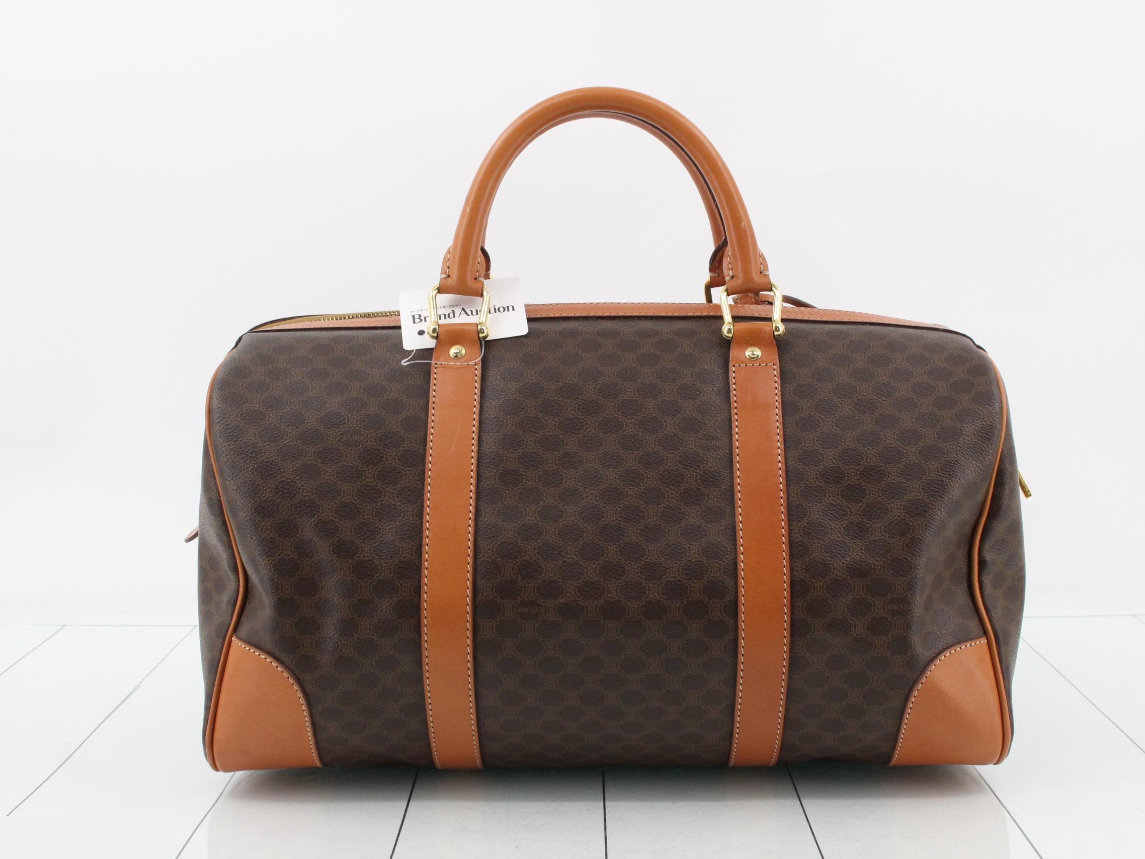 Macadam Logo Duffle Bag, Brown, Includes Name Tag, Clochette, Keys — view 2