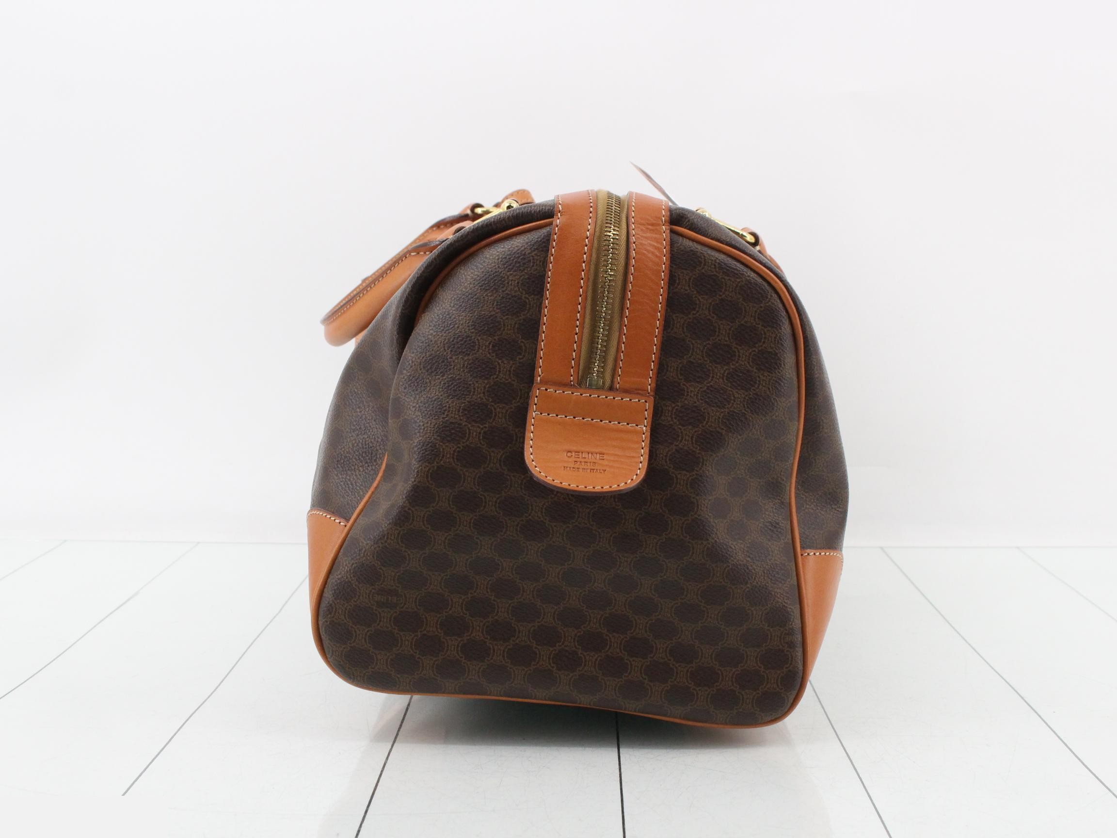 Macadam Logo Duffle Bag, Brown, Includes Name Tag, Clochette, Keys — view 3