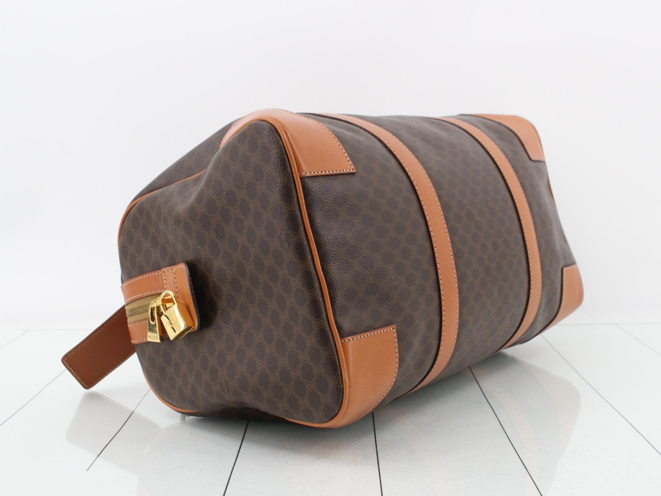 Macadam Logo Duffle Bag, Brown, Includes Name Tag, Clochette, Keys — view 5