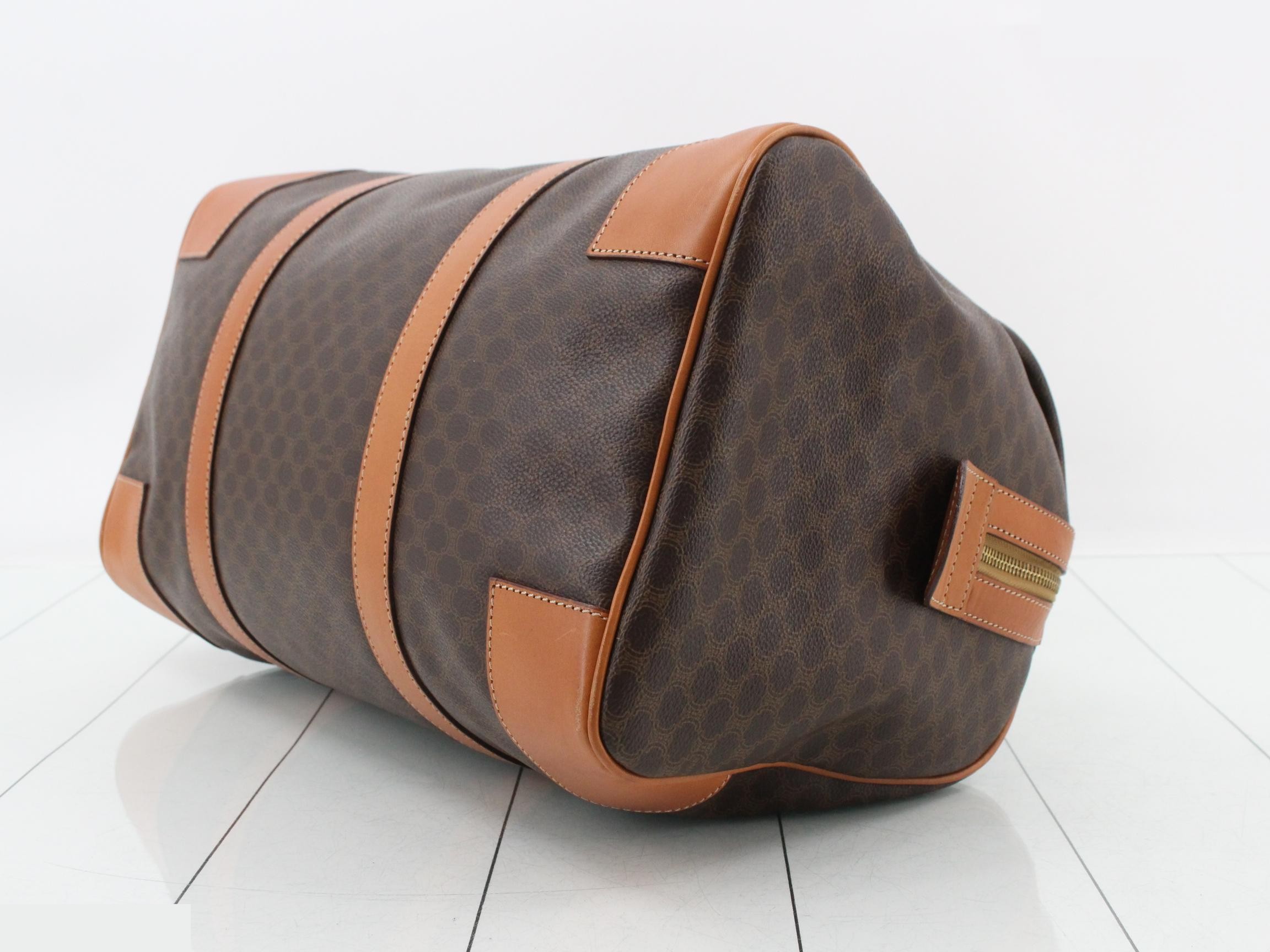 Macadam Logo Duffle Bag, Brown, Includes Name Tag, Clochette, Keys — view 6