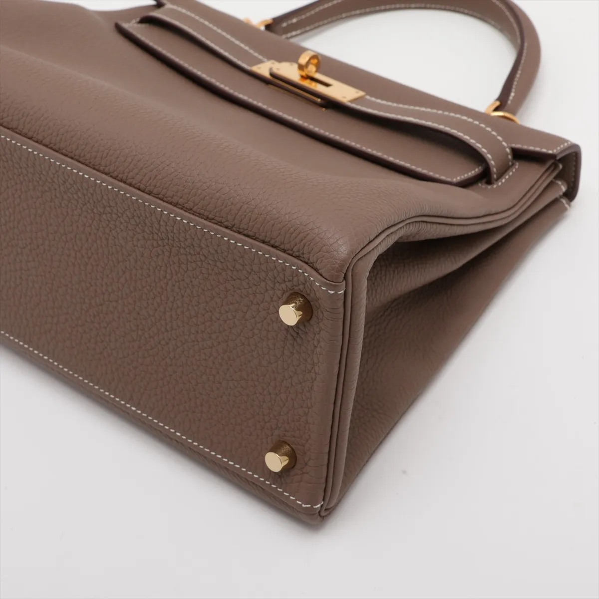 [Individually packaged] Hermes Kelly 28 Letournée Togo Etoupe Gold Hardware C: 2018 — view 3