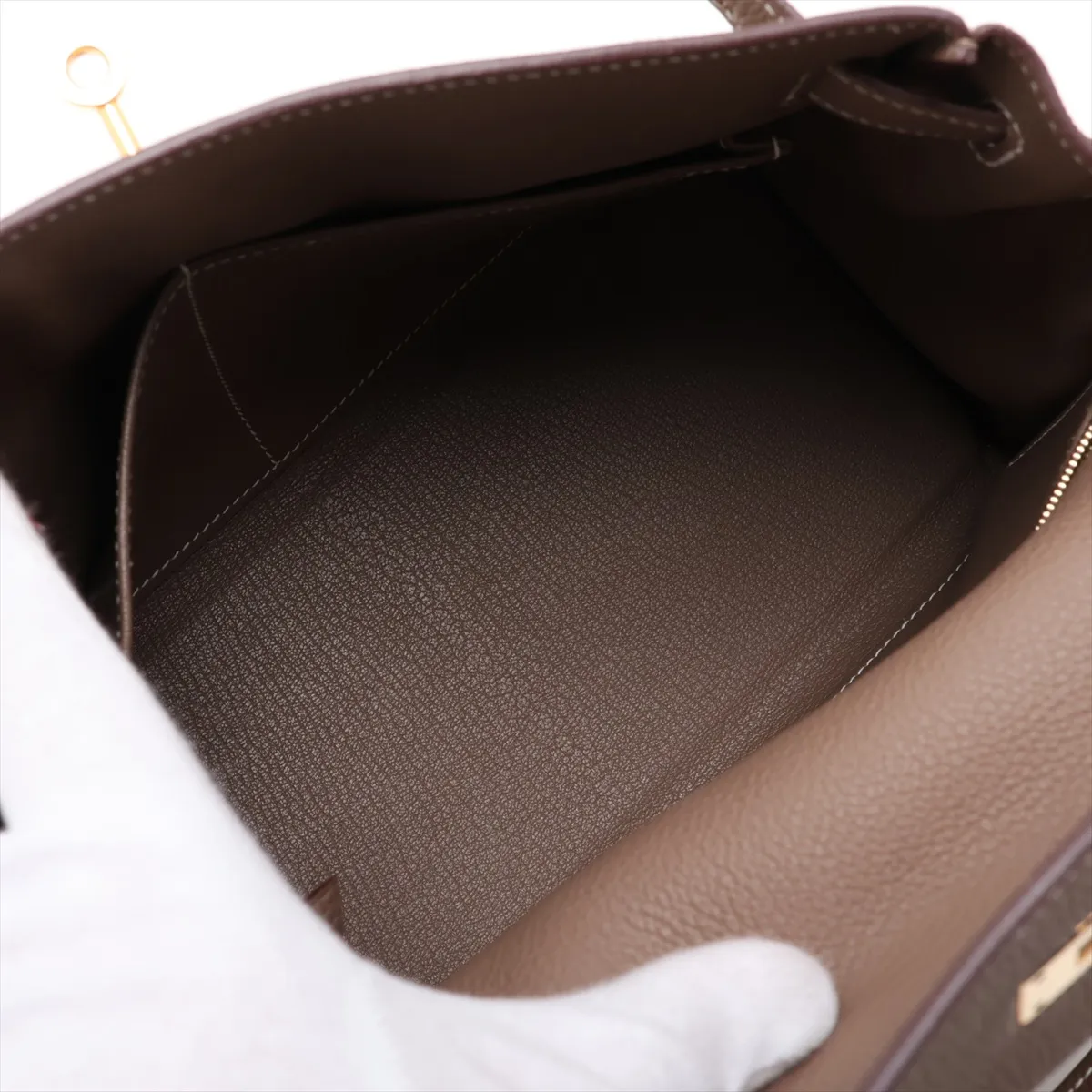 [Individually packaged] Hermes Kelly 28 Letournée Togo Etoupe Gold Hardware C: 2018 — view 8