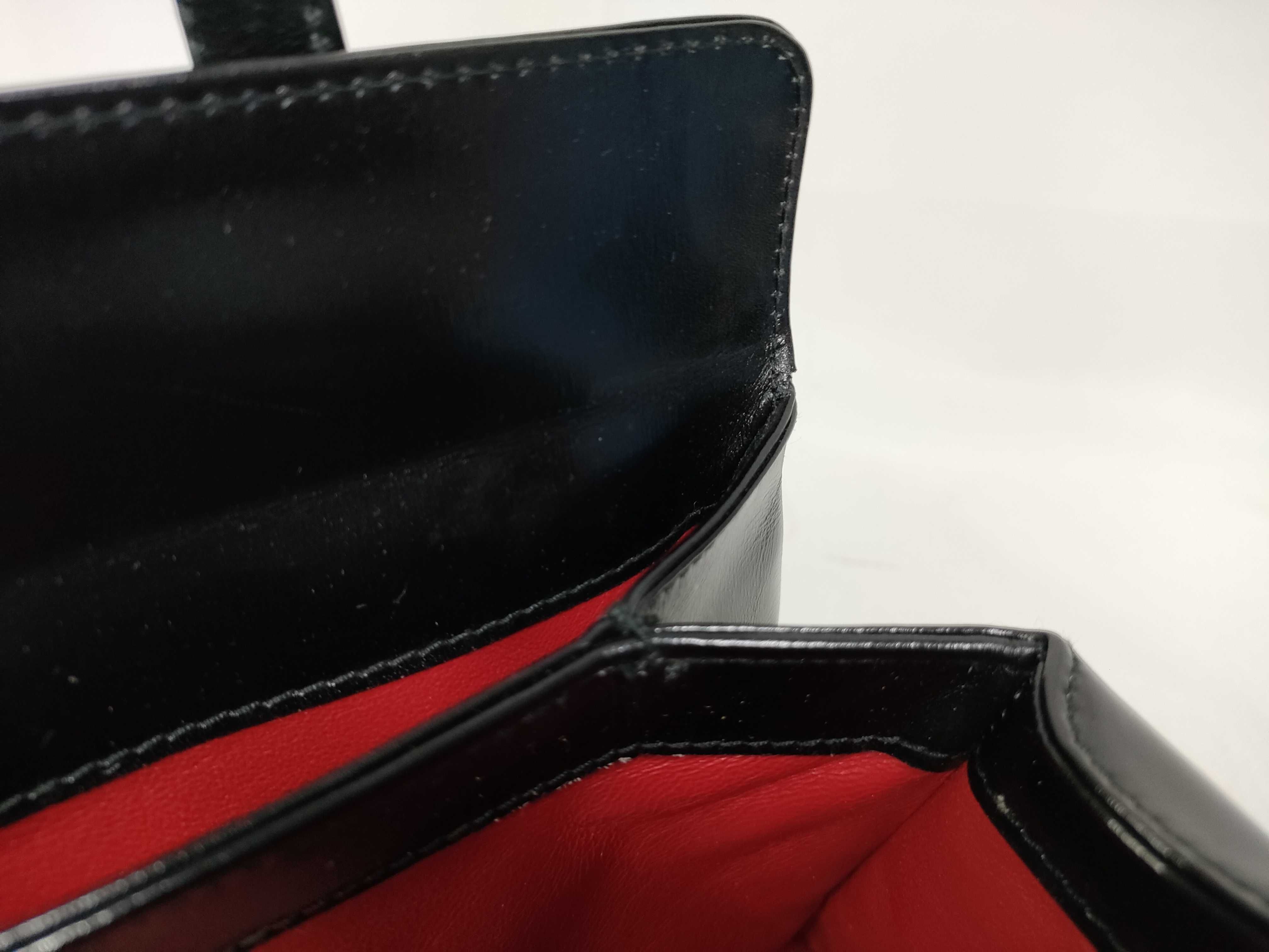 Leather G Logo Handbag, Black — view 11