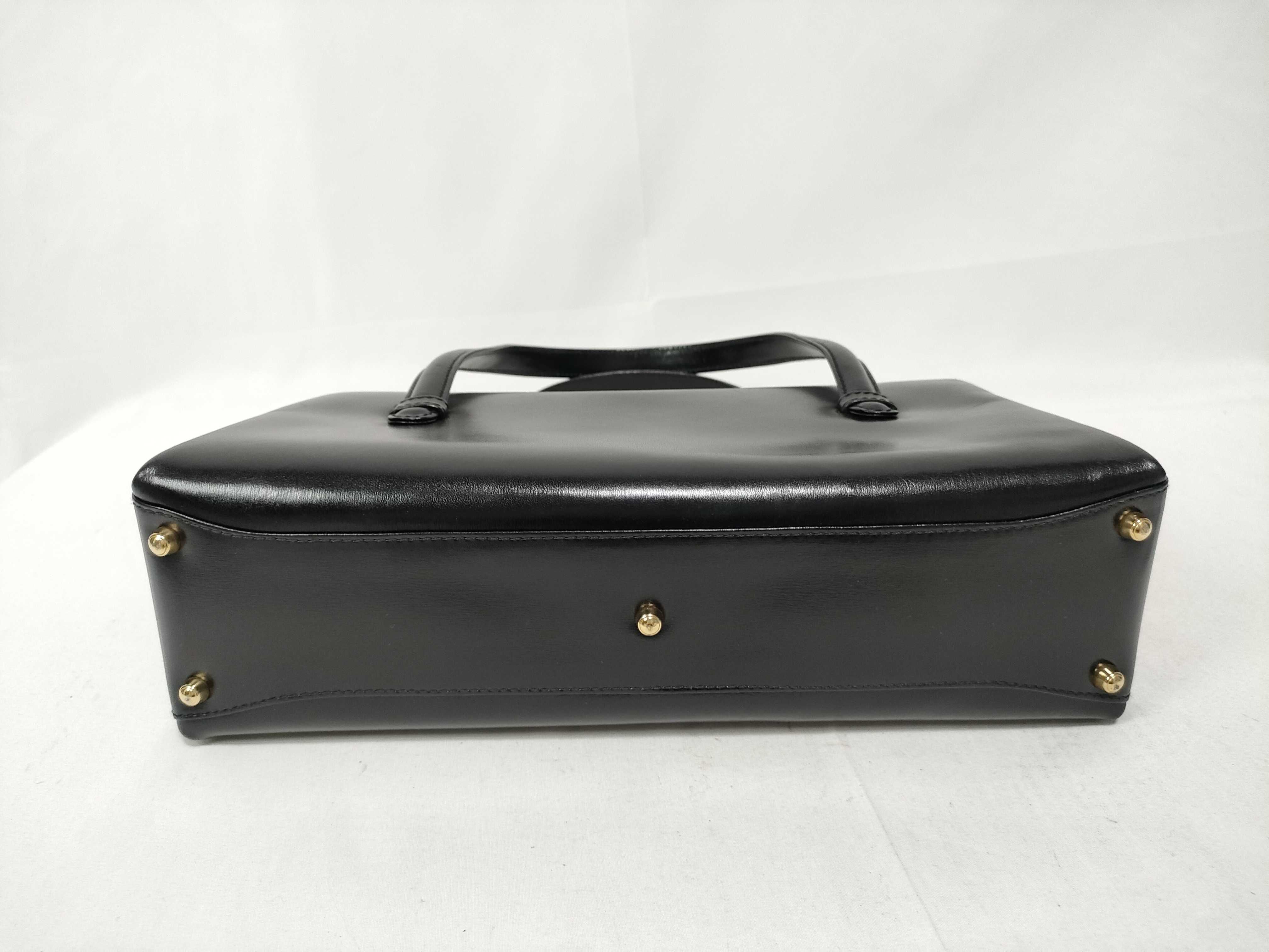 Leather G Logo Handbag, Black — view 3