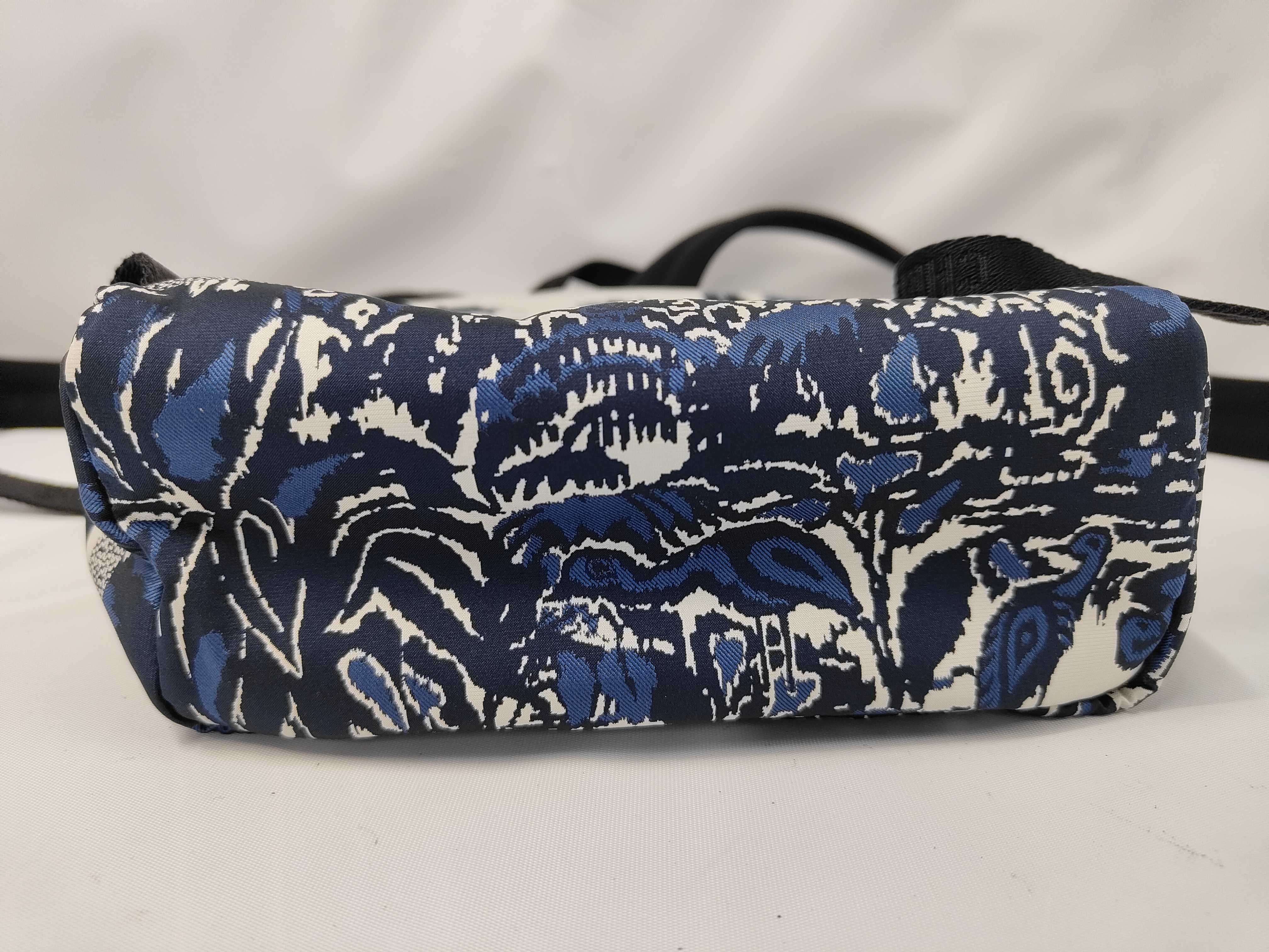canvas backpack, blue and white. — view 3