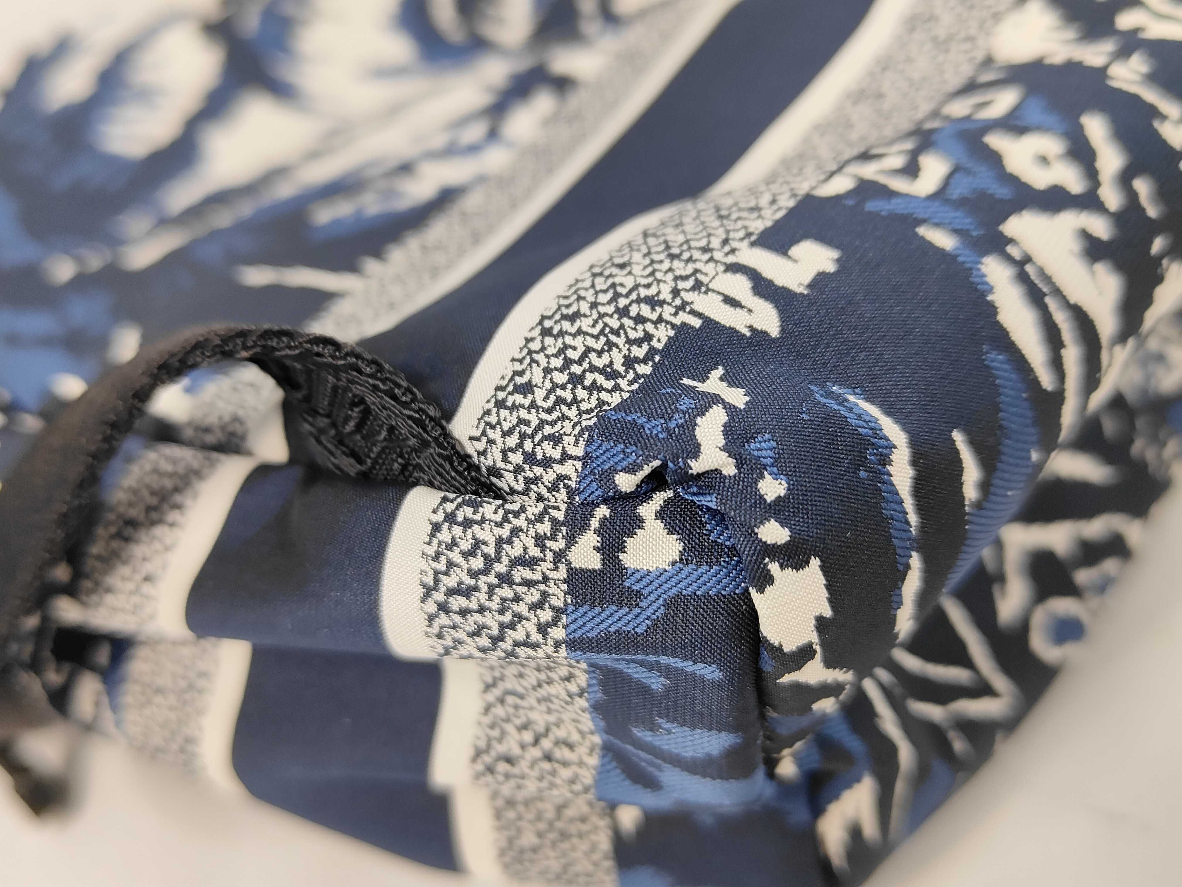 canvas backpack, blue and white. — view 4