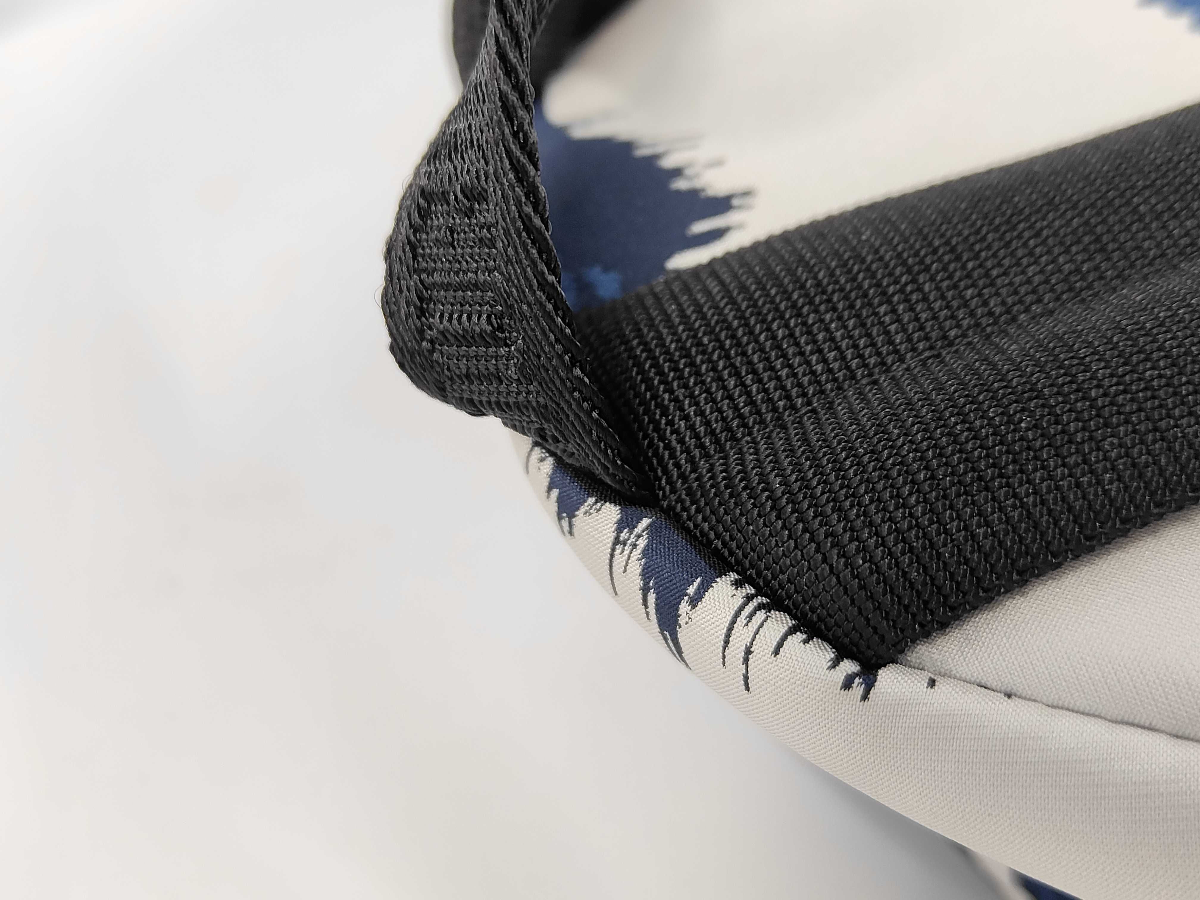canvas backpack, blue and white. — view 5