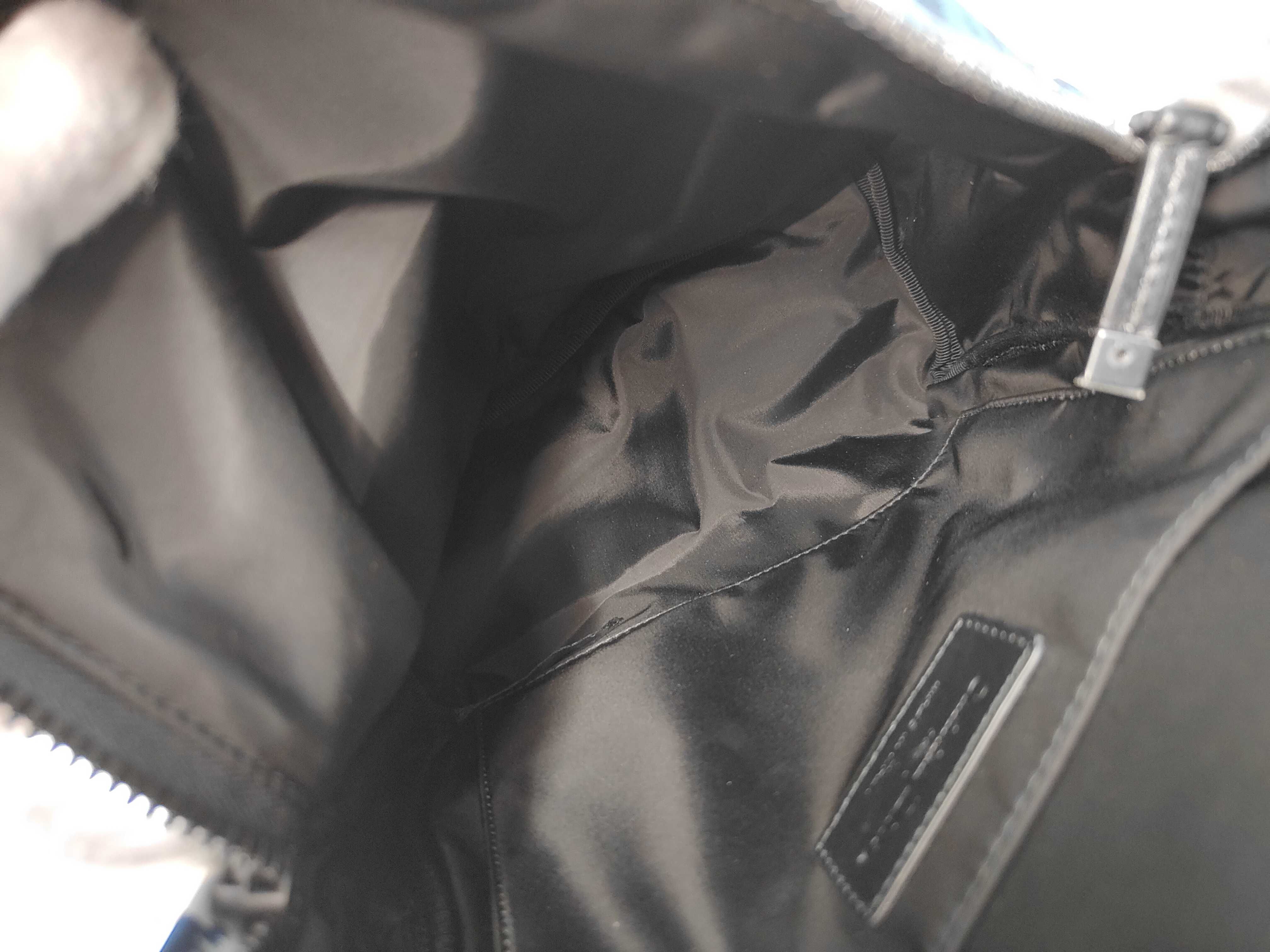 canvas backpack, blue and white. — view 8